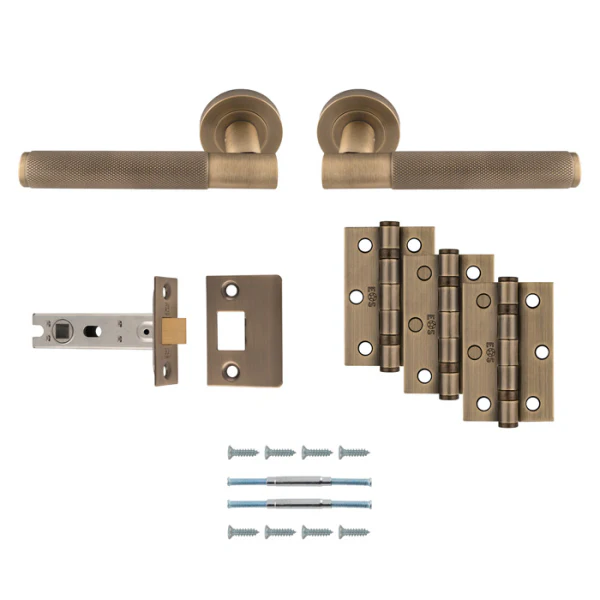 Carlisle Brass Lagos Knurled Door Handle Pack — Lever, Latch & Hinges (5 Finishes) - Image 6