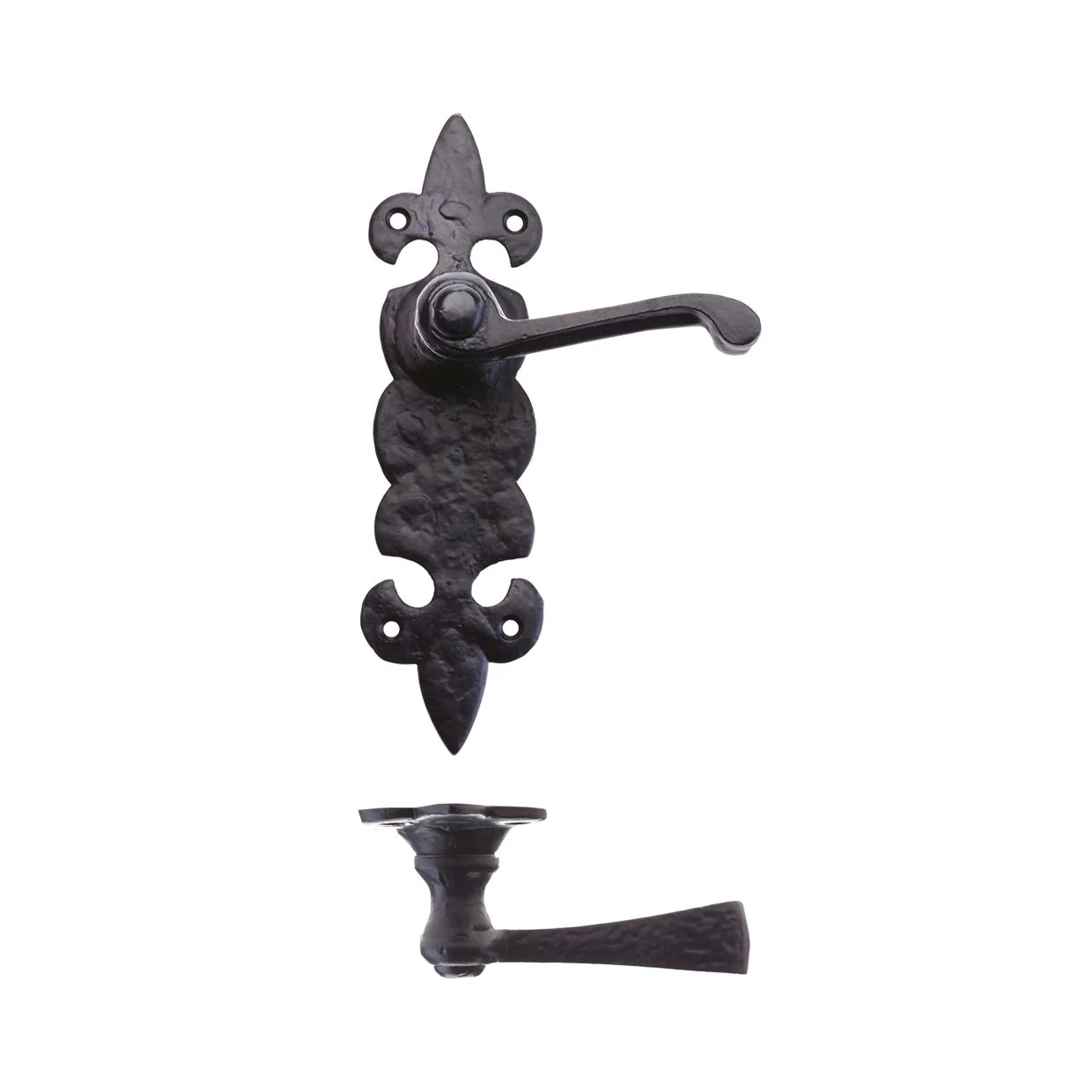 Lever on Fleur De Lys Backplate