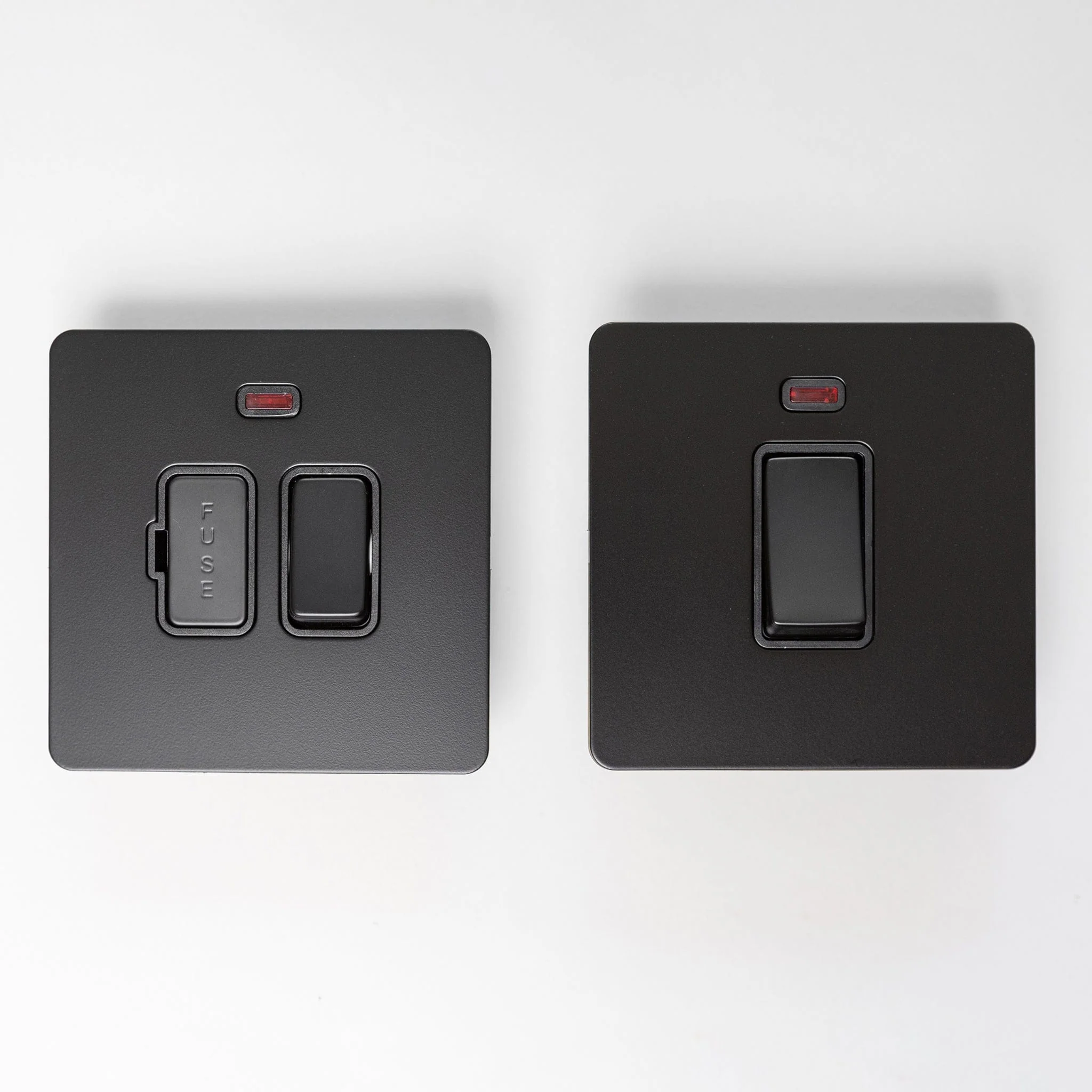 Matte Black Switches and Sockets - Straight Knurled Design - Image 17