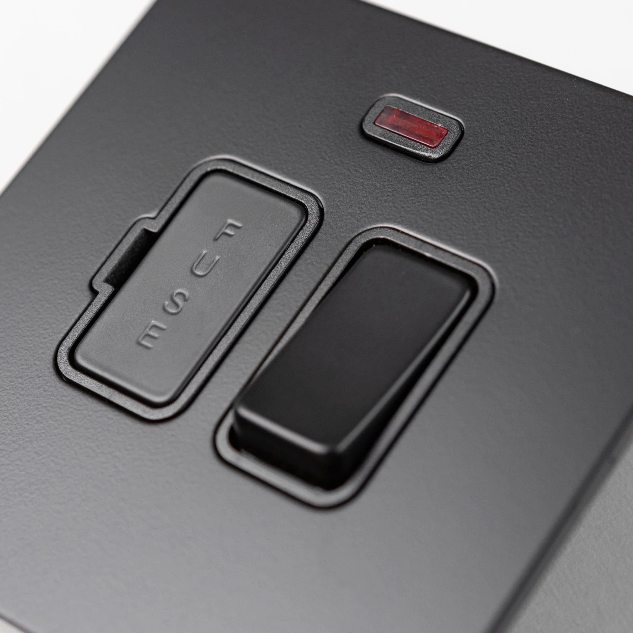 Matte Black Switches and Sockets - Straight Knurled Design - Image 21