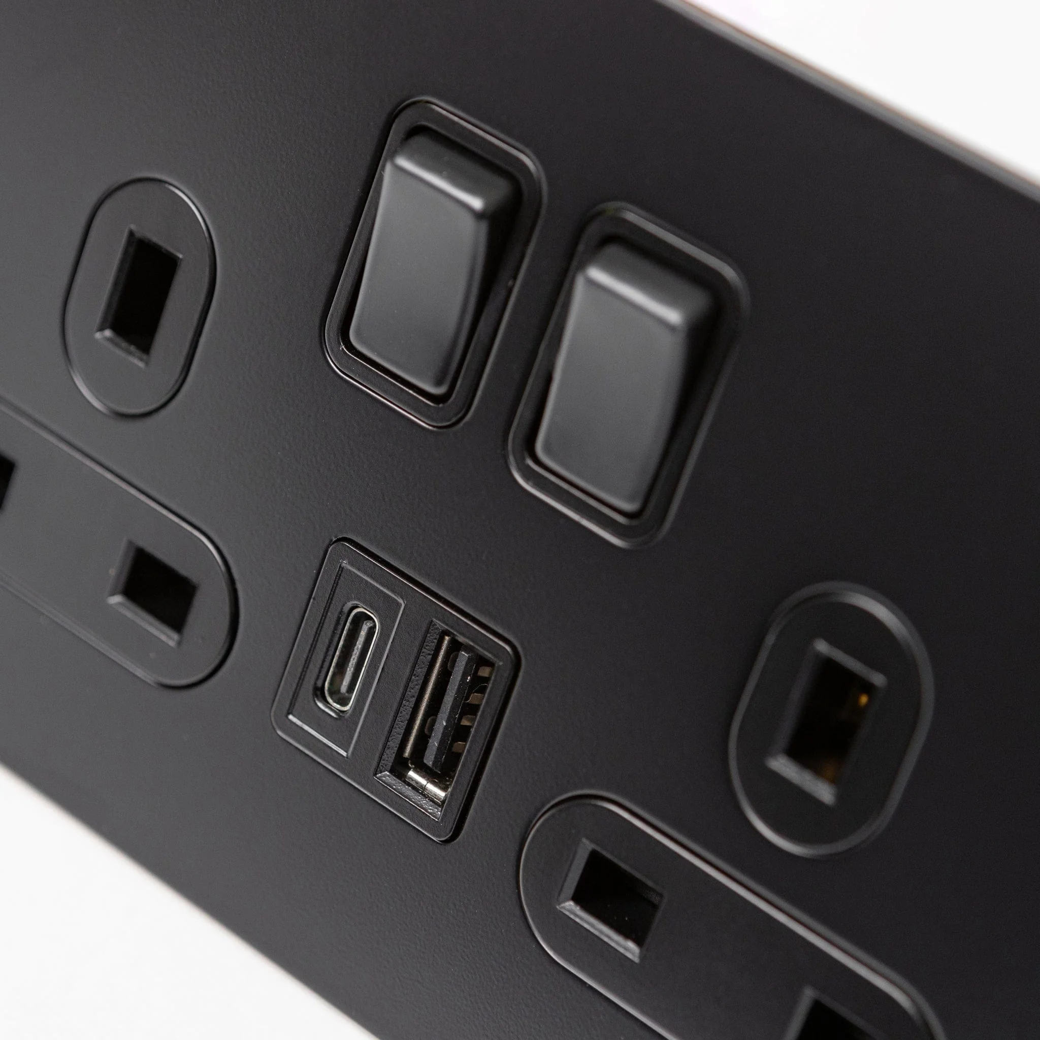 Matte Black Switches and Sockets - Straight Knurled Design - Image 24