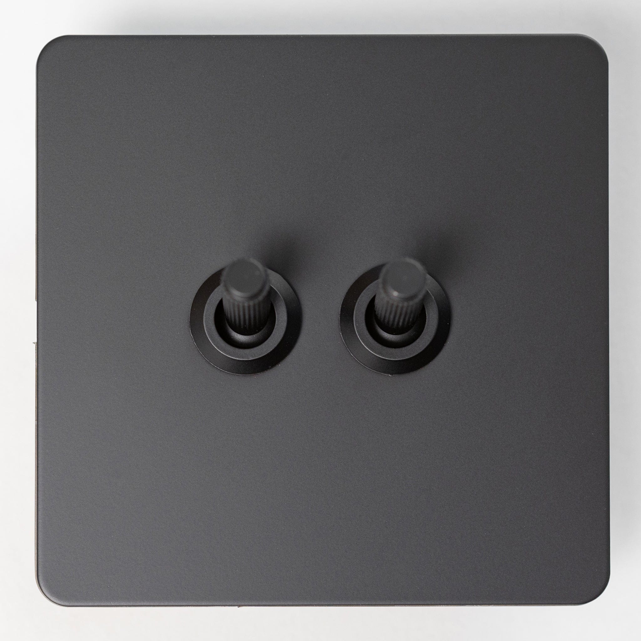 Matte Black Switches and Sockets - Straight Knurled Design - Image 37