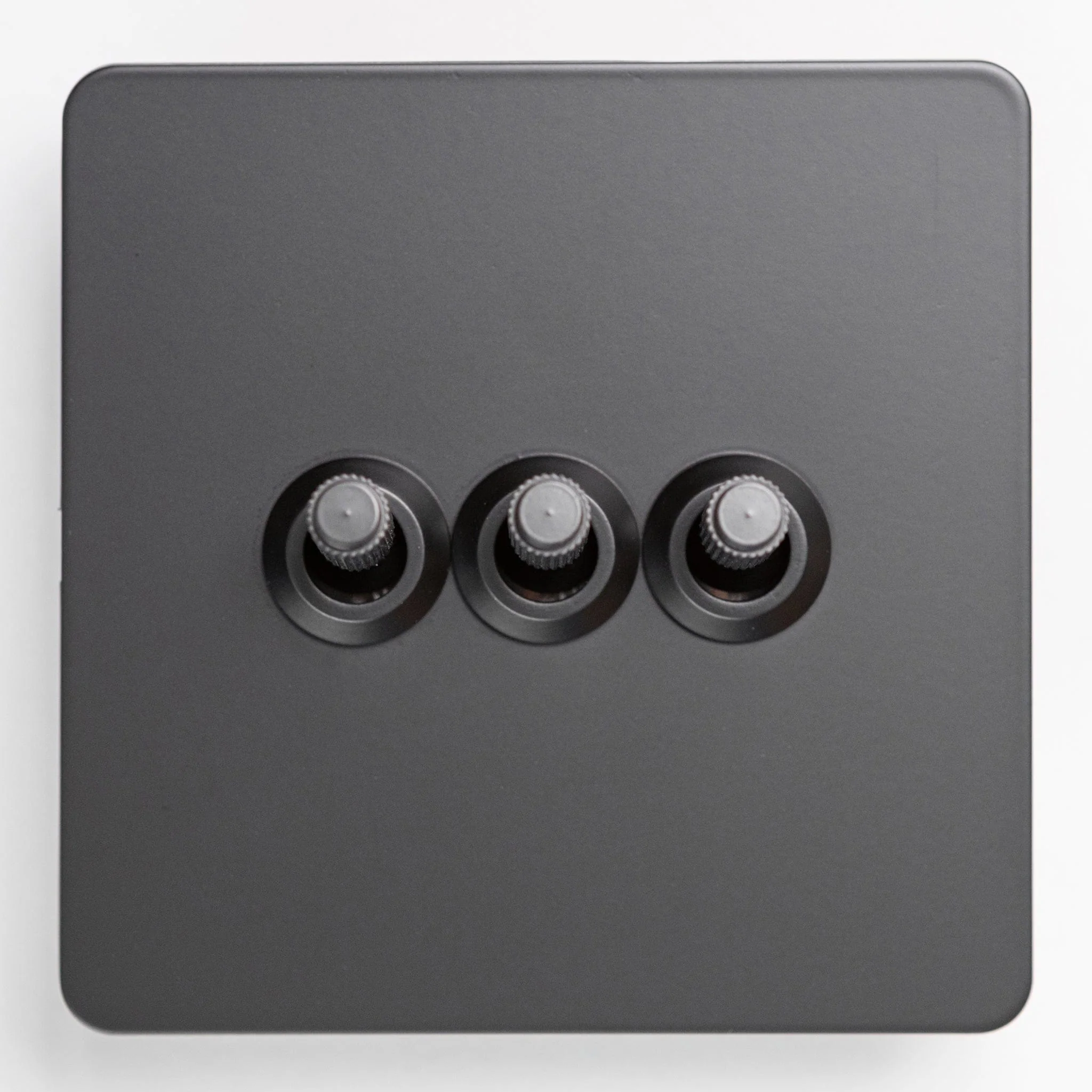 Matte Black Switches and Sockets - Straight Knurled Design - Image 39