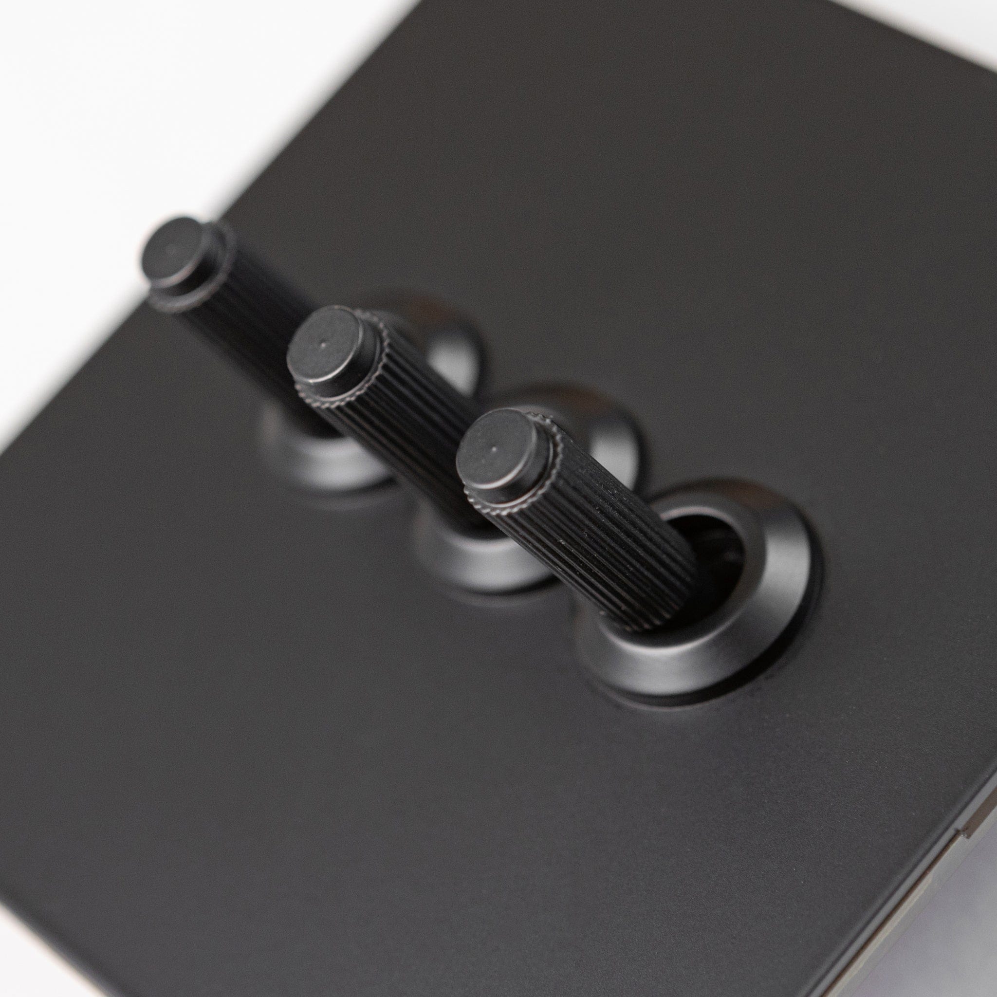 Matte Black Switches and Sockets - Straight Knurled Design - Image 40