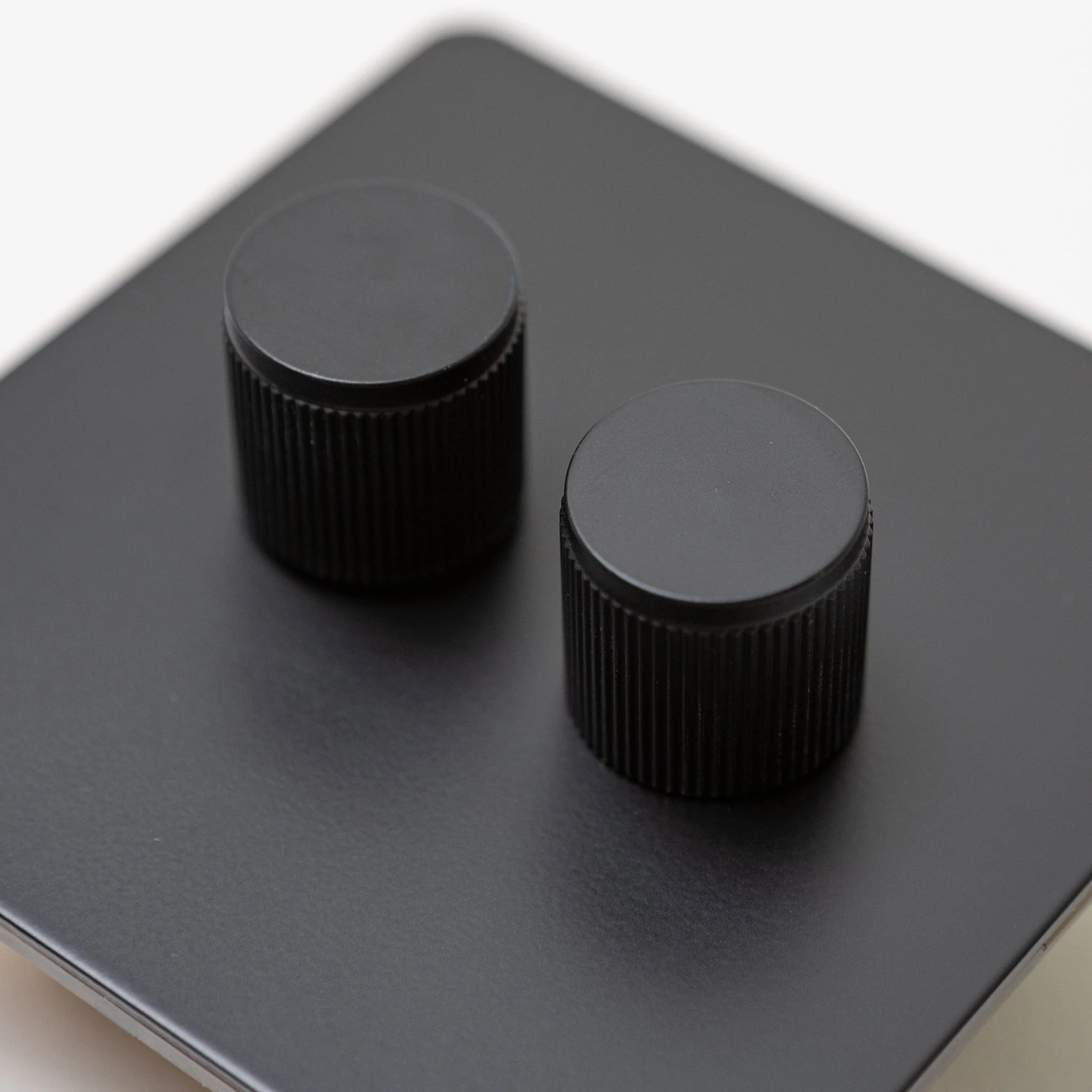 Matte Black Switches and Sockets - Straight Knurled Design - Image 49