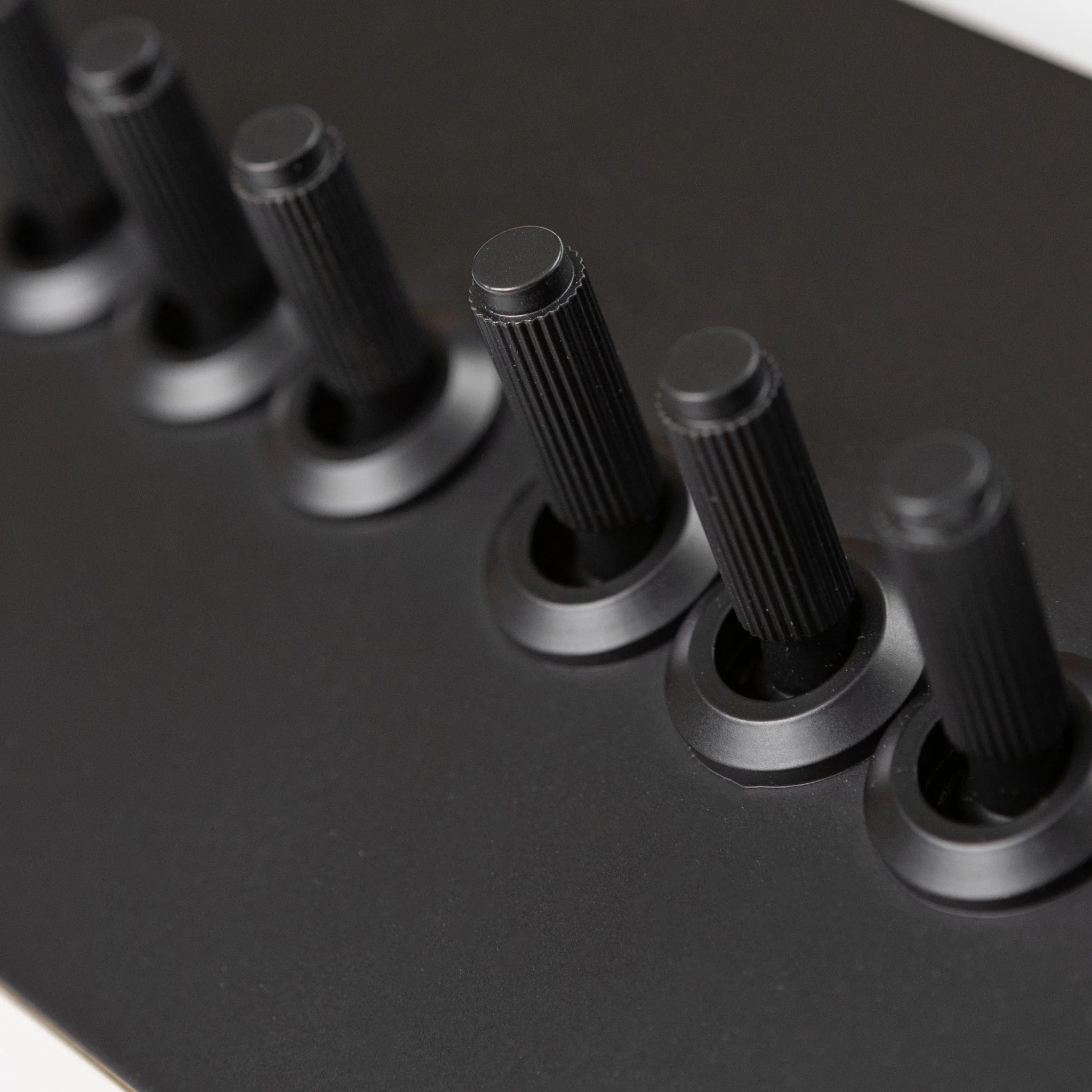 Matte Black Switches and Sockets - Straight Knurled Design - Image 7