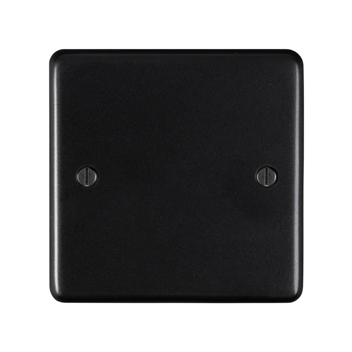 Stainless steel Single Blank Plate - Matt Black - Image 2