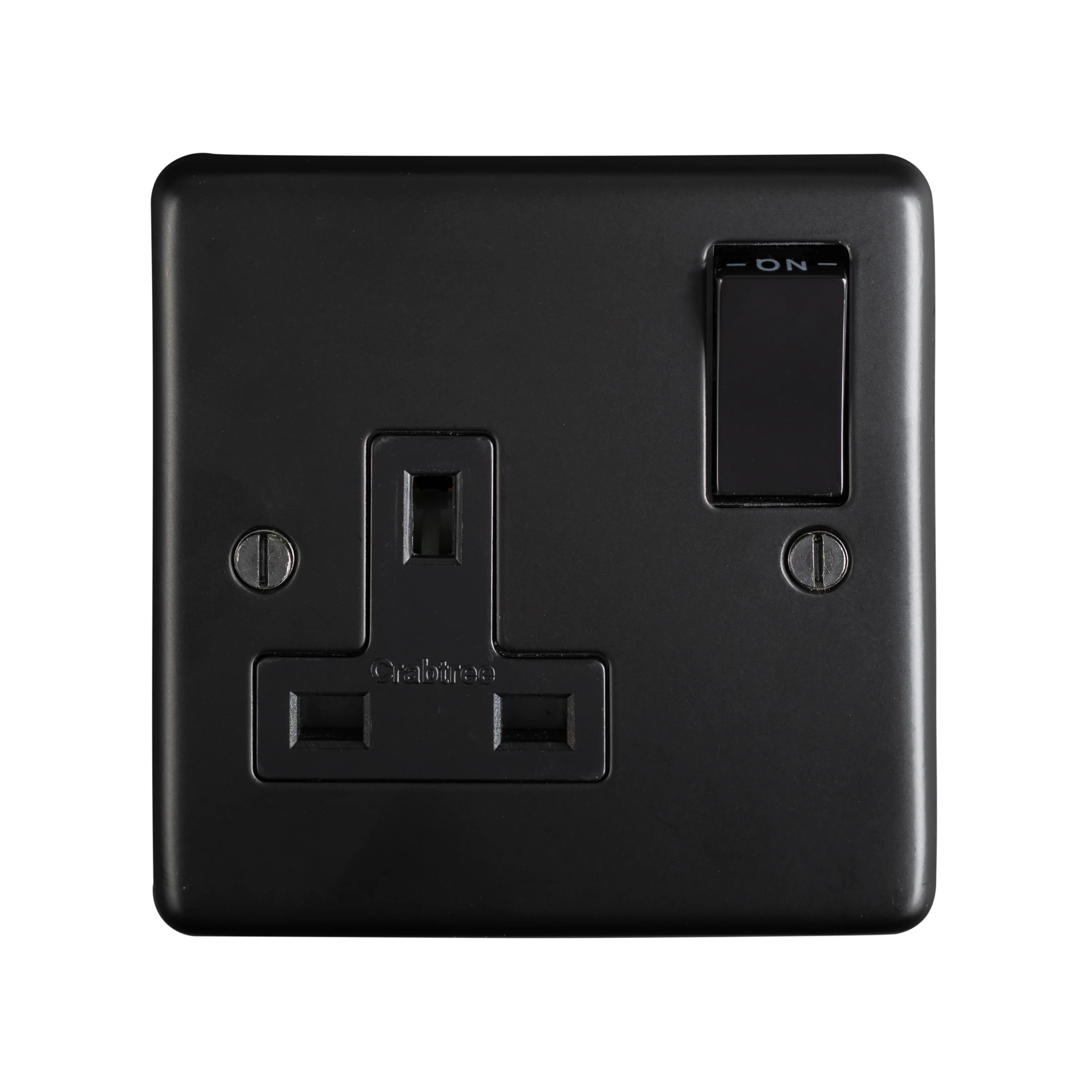 Stainless steel 1 Gang Socket - Matt Black - Image 2