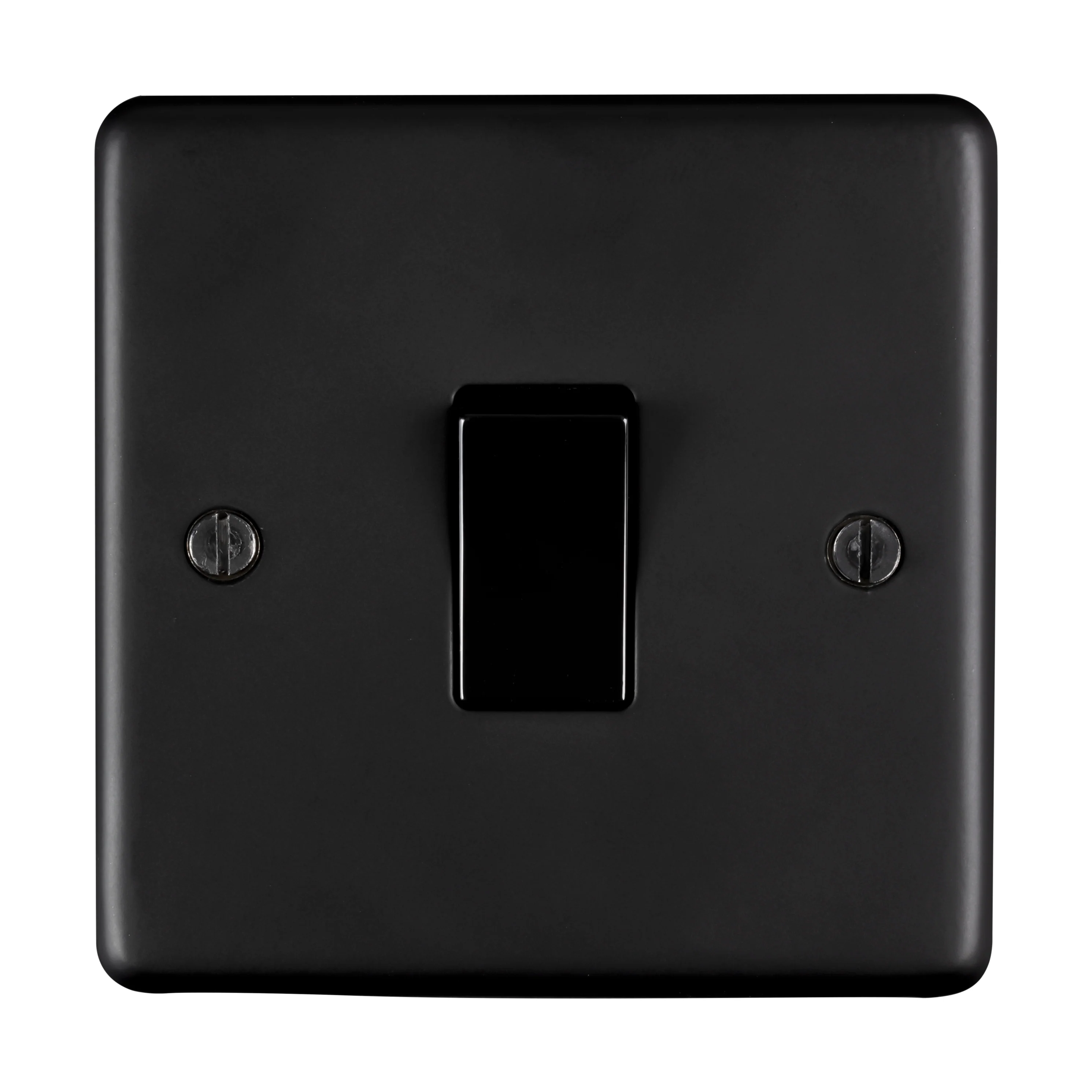 Stainless steel 1 Gang Switch - Matt Black - Image 2