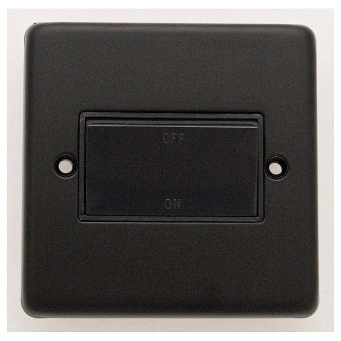 Stainless steel Fan Switch - Matt Black