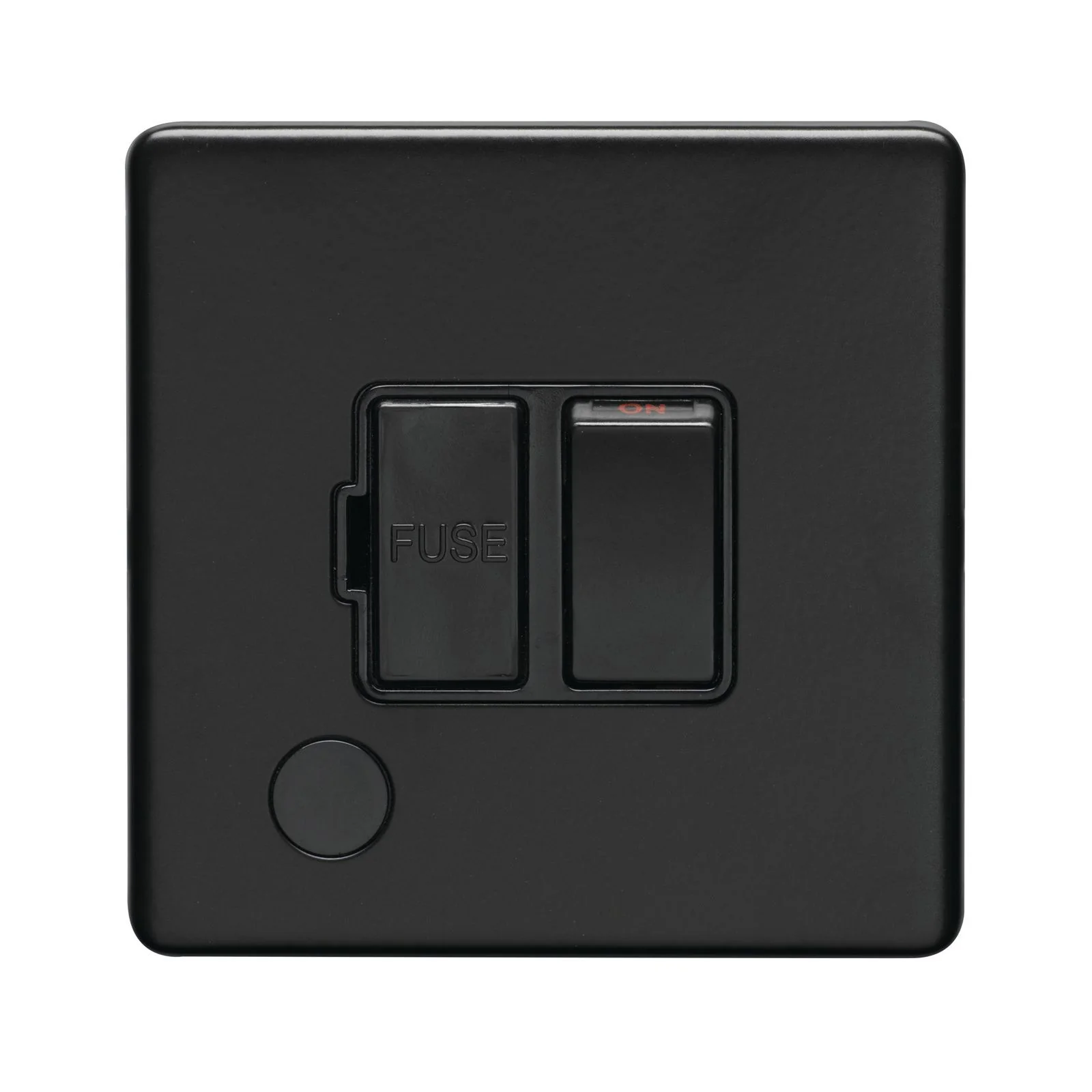 Stainless steel Switched Fuse Spur - Matt Black - Image 3