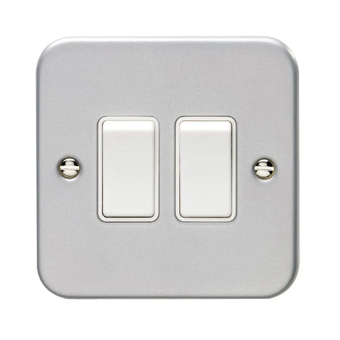 Utility 2 Gang Switch - Grey