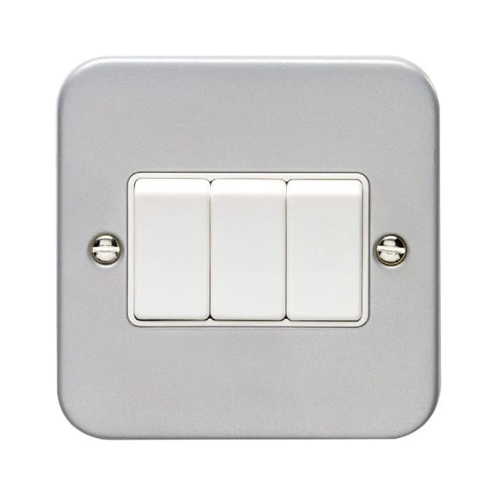 Utility 3 Gang Switch - Grey