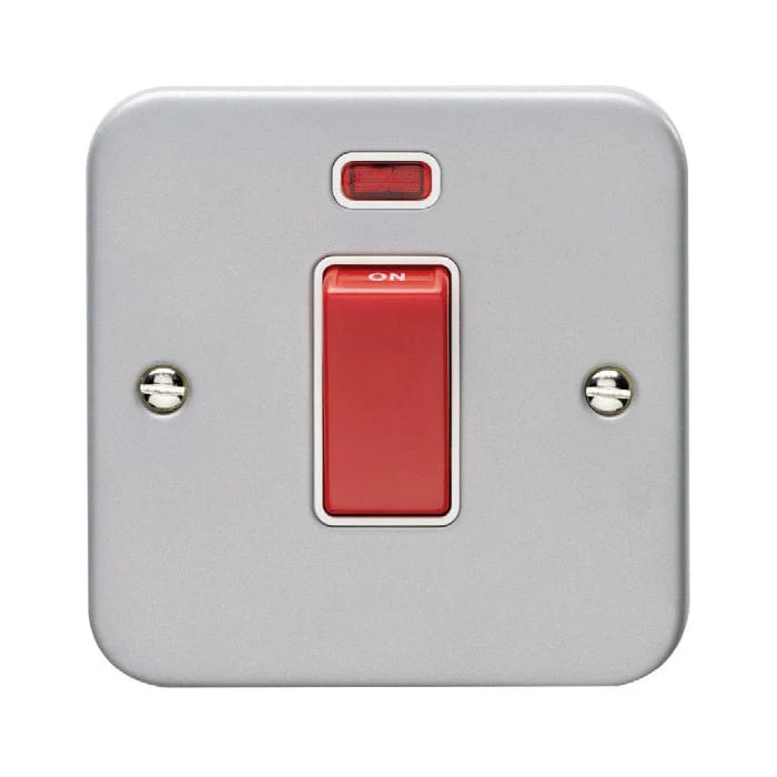 Utility 45Amp Switch With Neon Indicator - Grey