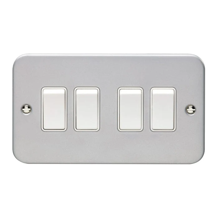 Utility 4 Gang Switch - Grey