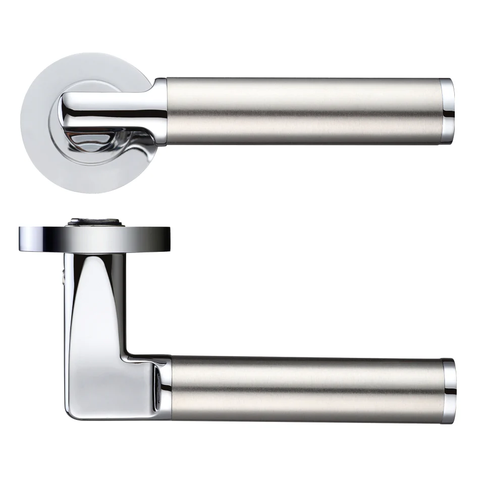 Milan Lever - Screw On Rose - Dual Finish - Image 2