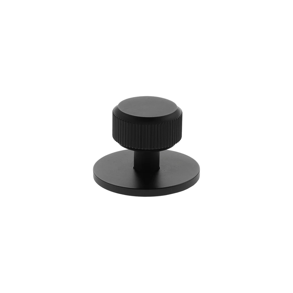 Millhouse Brass Battersea Linear Round Cabinet Knob Handle on Backplate - Image 5