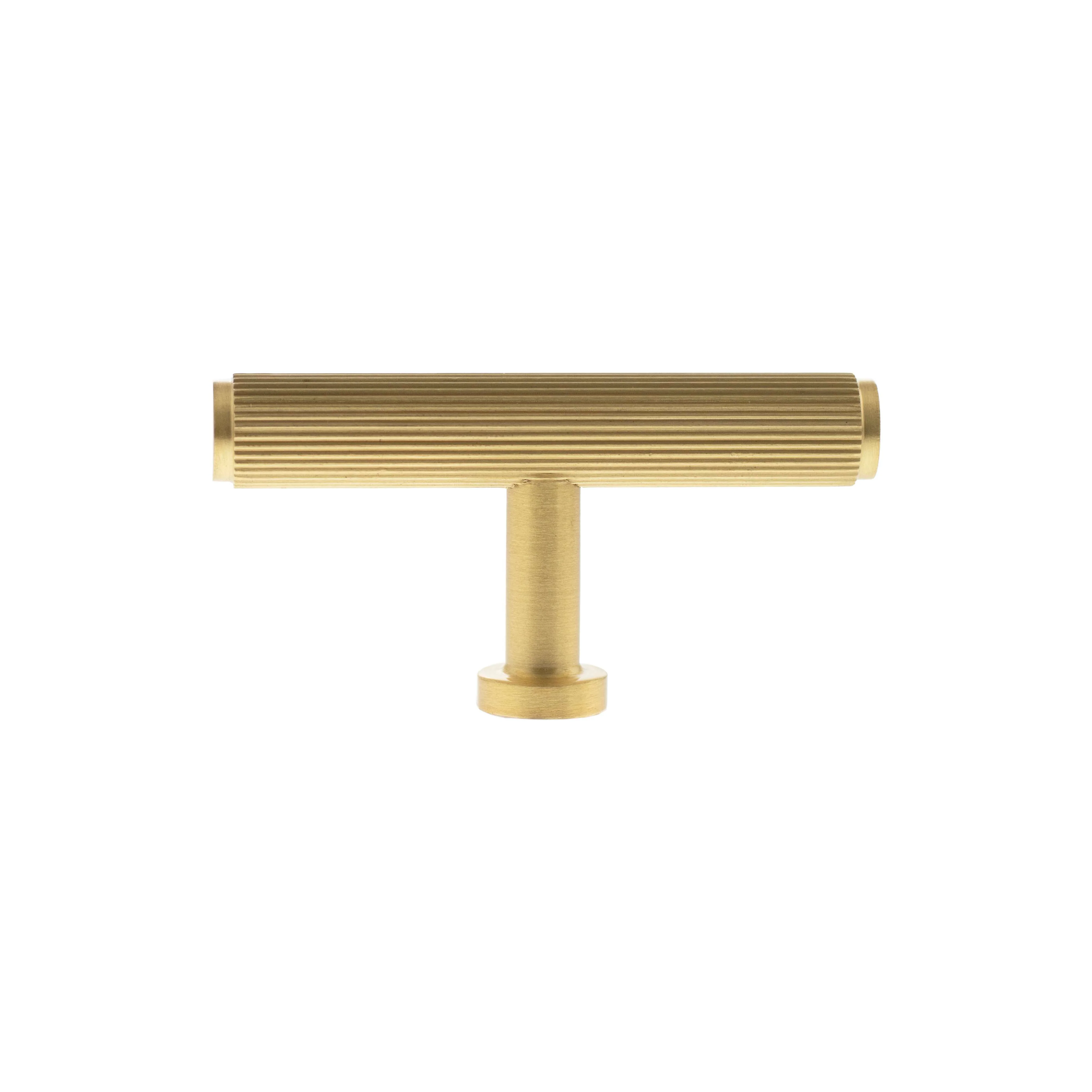 Millhouse Brass Battersea Linear T-Bar Cabinet Knob Handle - Image 3