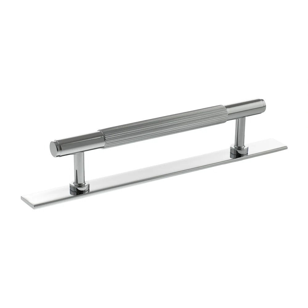 Millhouse Brass Battersea Linear T-Bar Cabinet Pull Handle on Backplate 128mm - Image 4