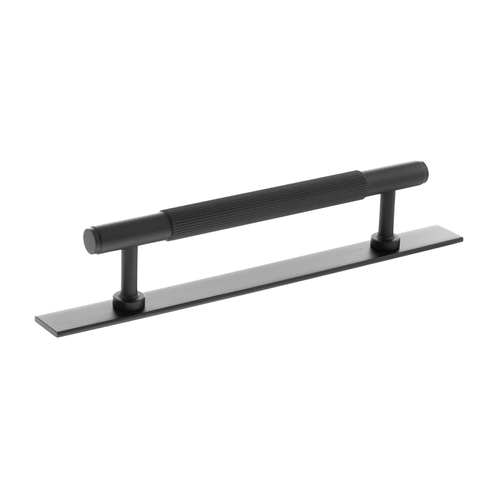 Millhouse Brass Battersea Linear T-Bar Cabinet Pull Handle on Backplate 128mm - Image 5