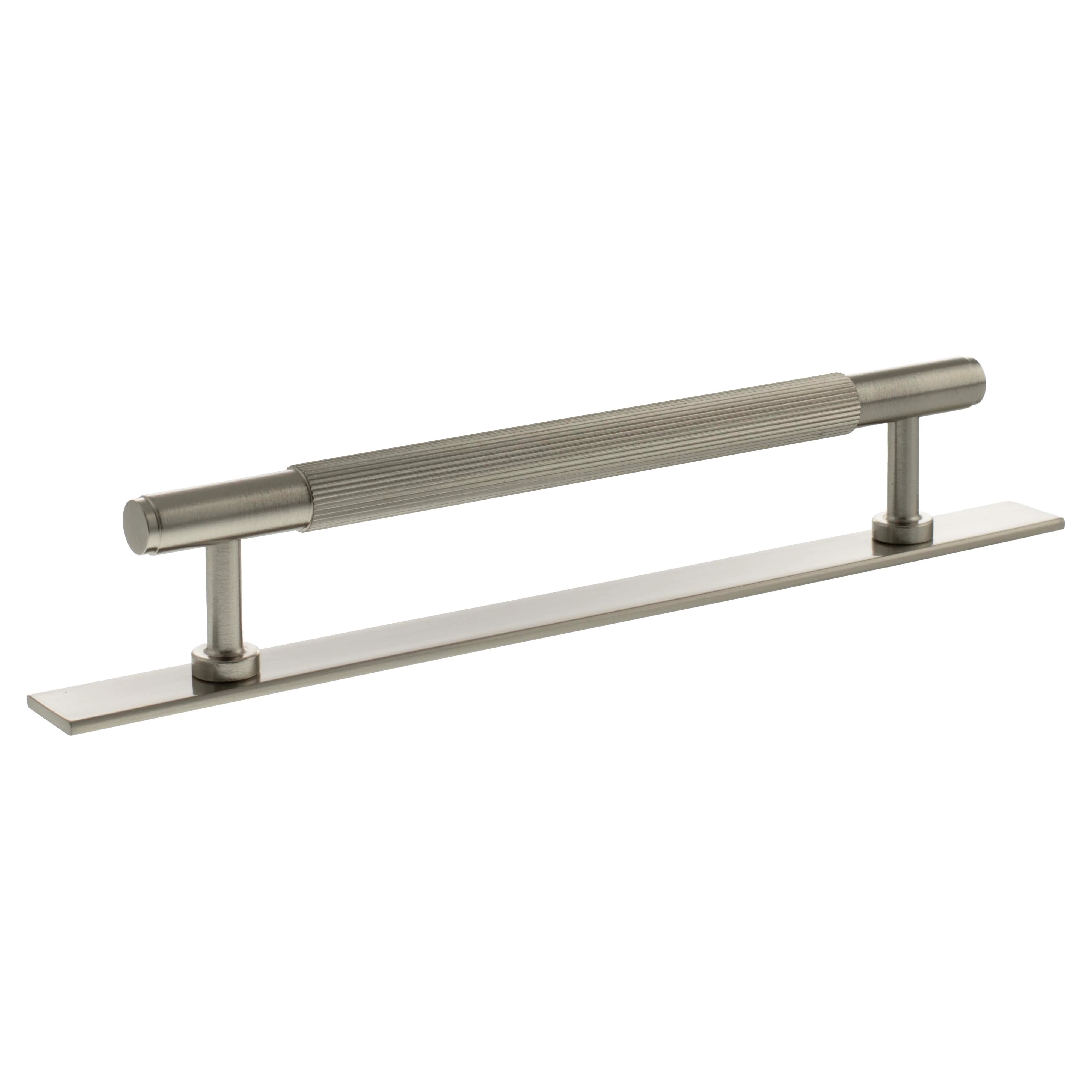 Millhouse Brass Battersea Linear T-Bar Cabinet Pull Handle on Backplate 160mm - Image 2