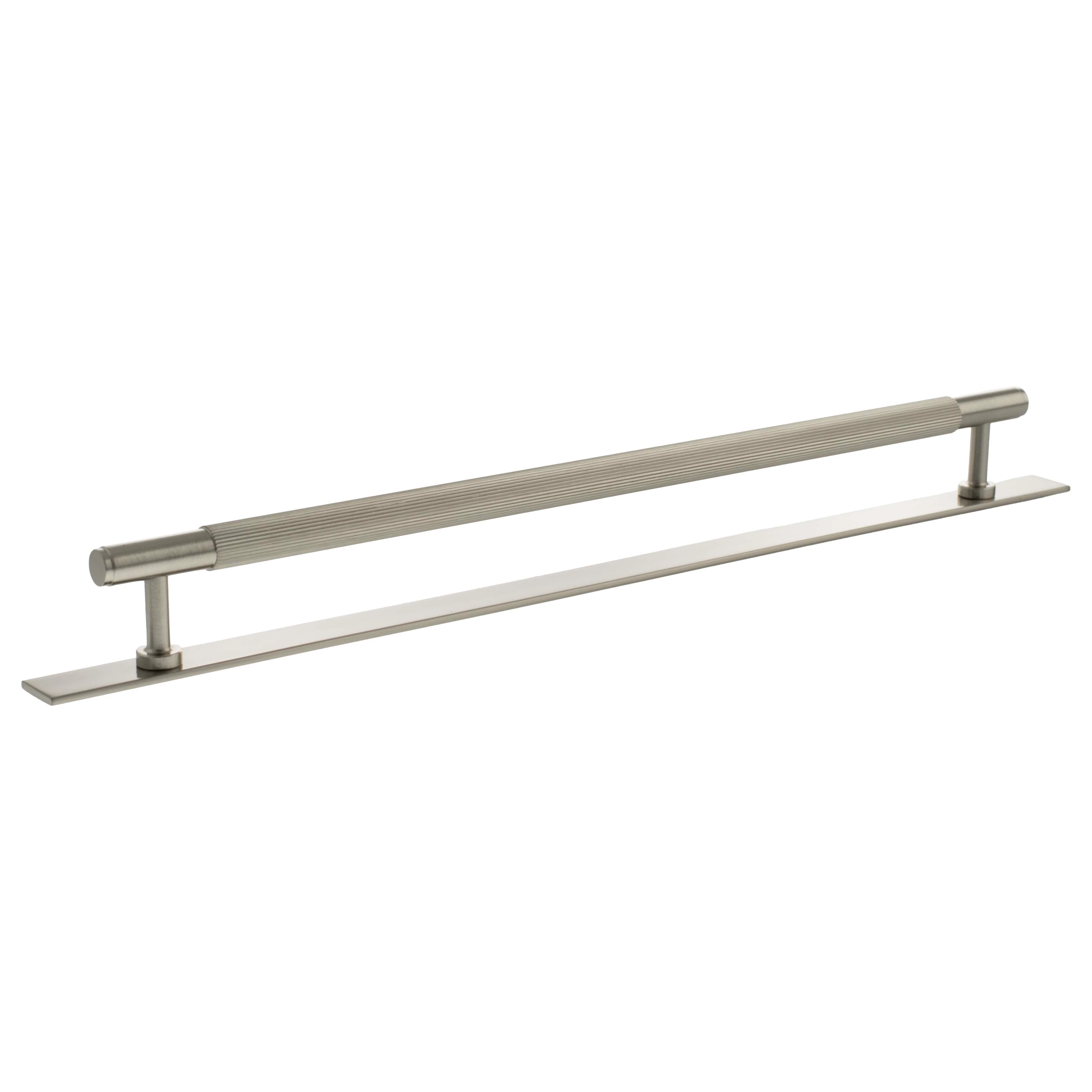 Millhouse Brass Battersea Linear T-Bar Cabinet Pull Handle on Backplate 320mm - Image 2