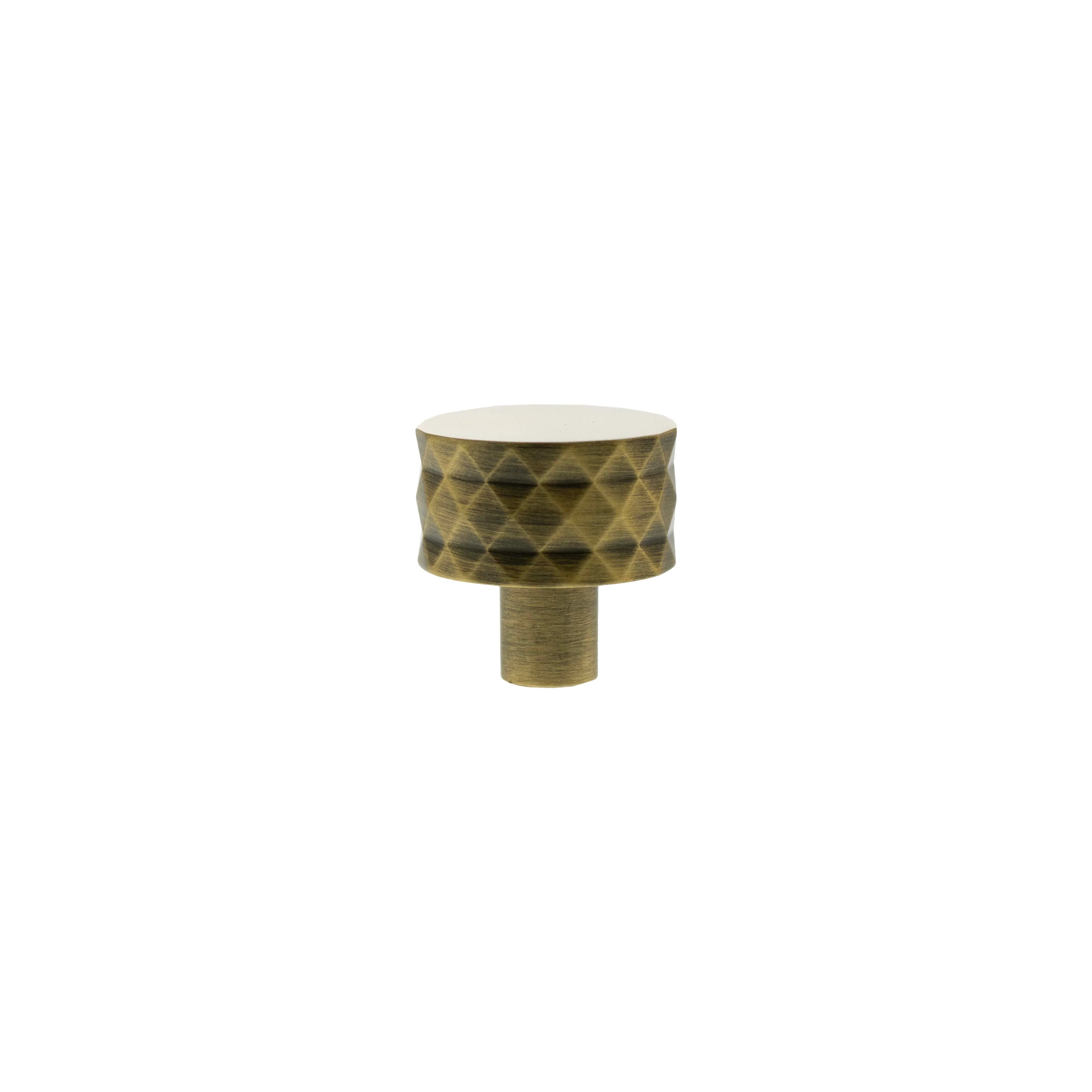 Millhouse Brass Chrysler Diamond Round Cabinet Knob Handle - Image 6