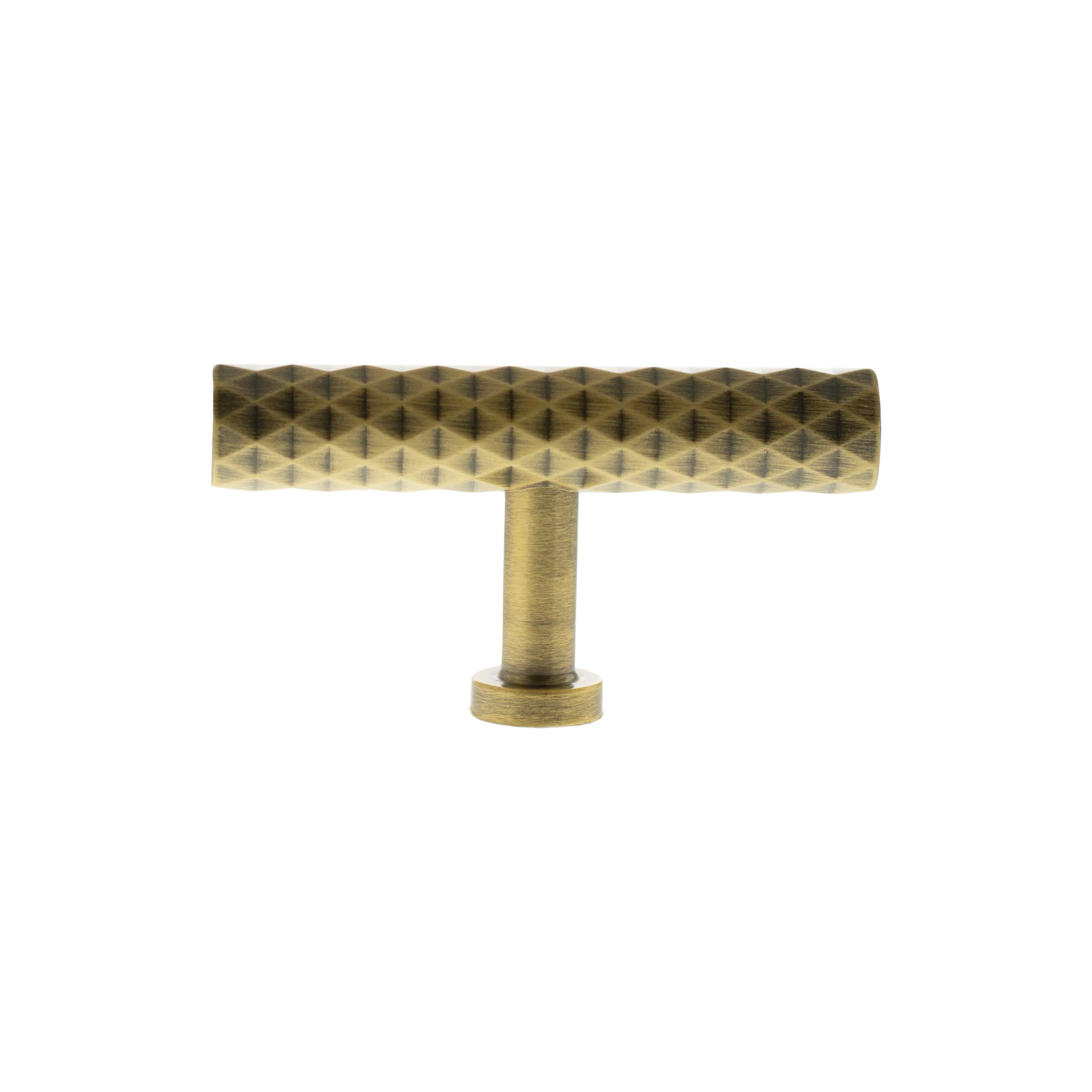 Millhouse Brass Chrysler Diamond T-Bar Cabinet Knob Handle - Image 6