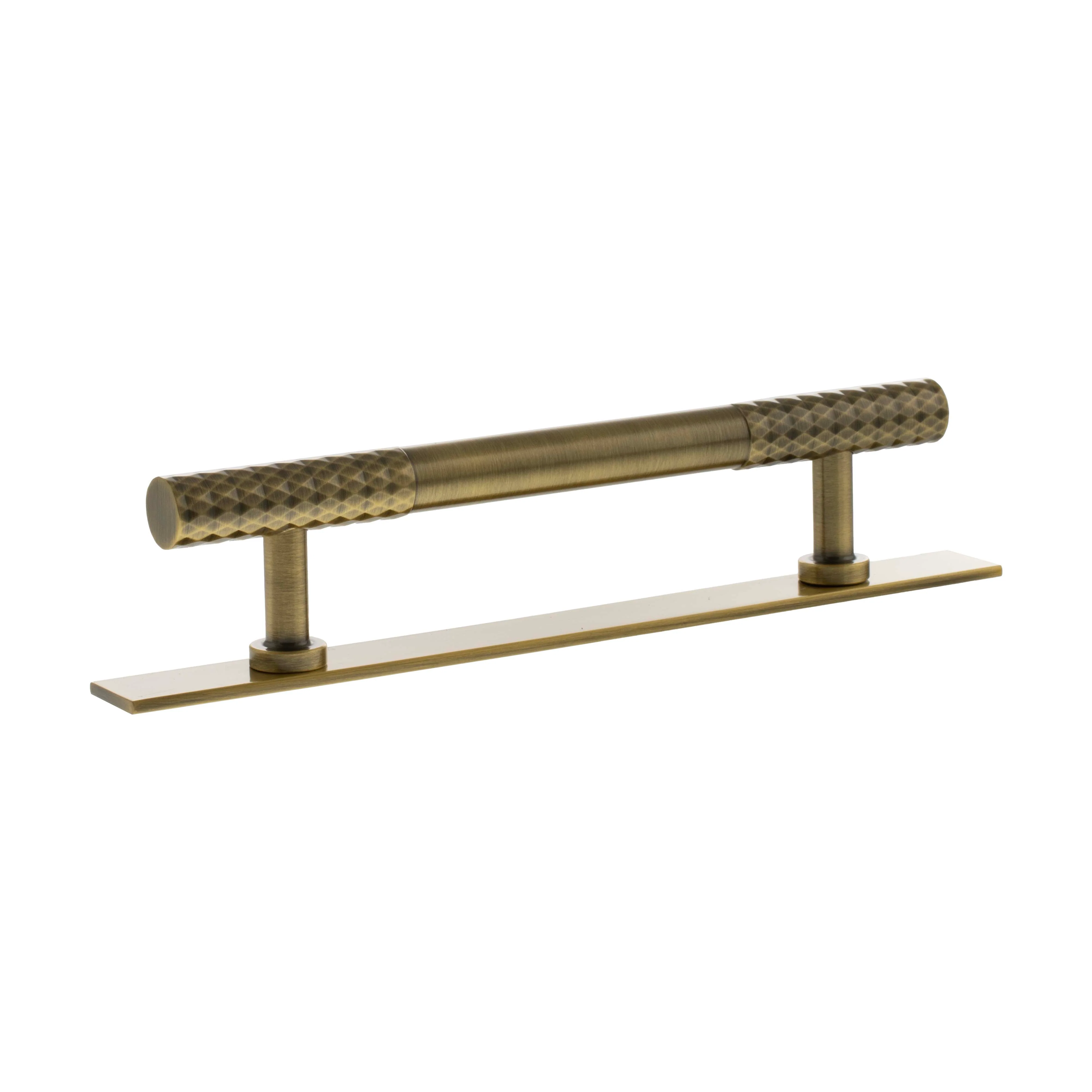 Millhouse Brass Chrysler Diamond T-Bar Cabinet Pull Handle on Backplate 128mm - Image 6