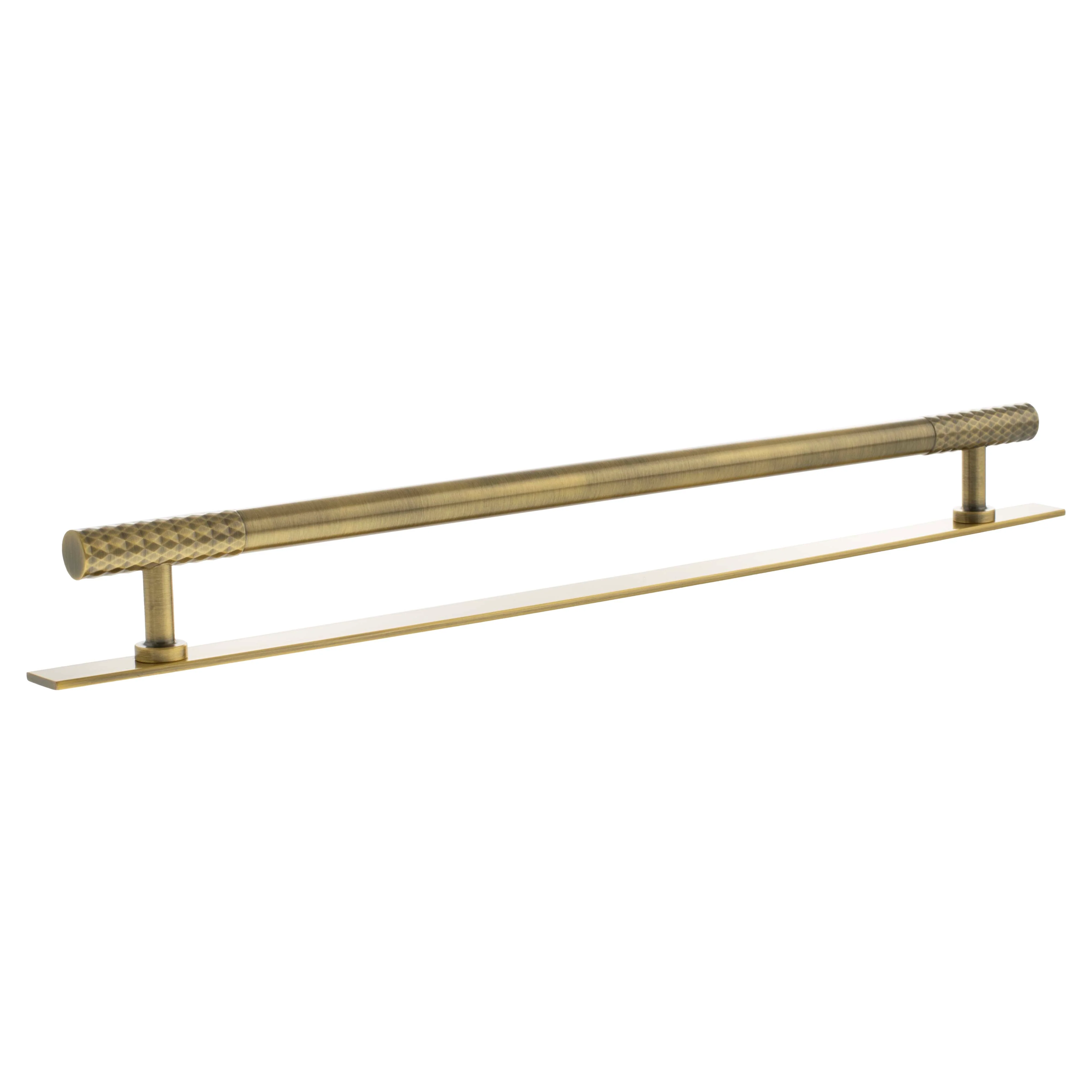 Millhouse Brass Chrysler Diamond T-Bar Cabinet Pull Handle on Backplate 320mm - Image 6