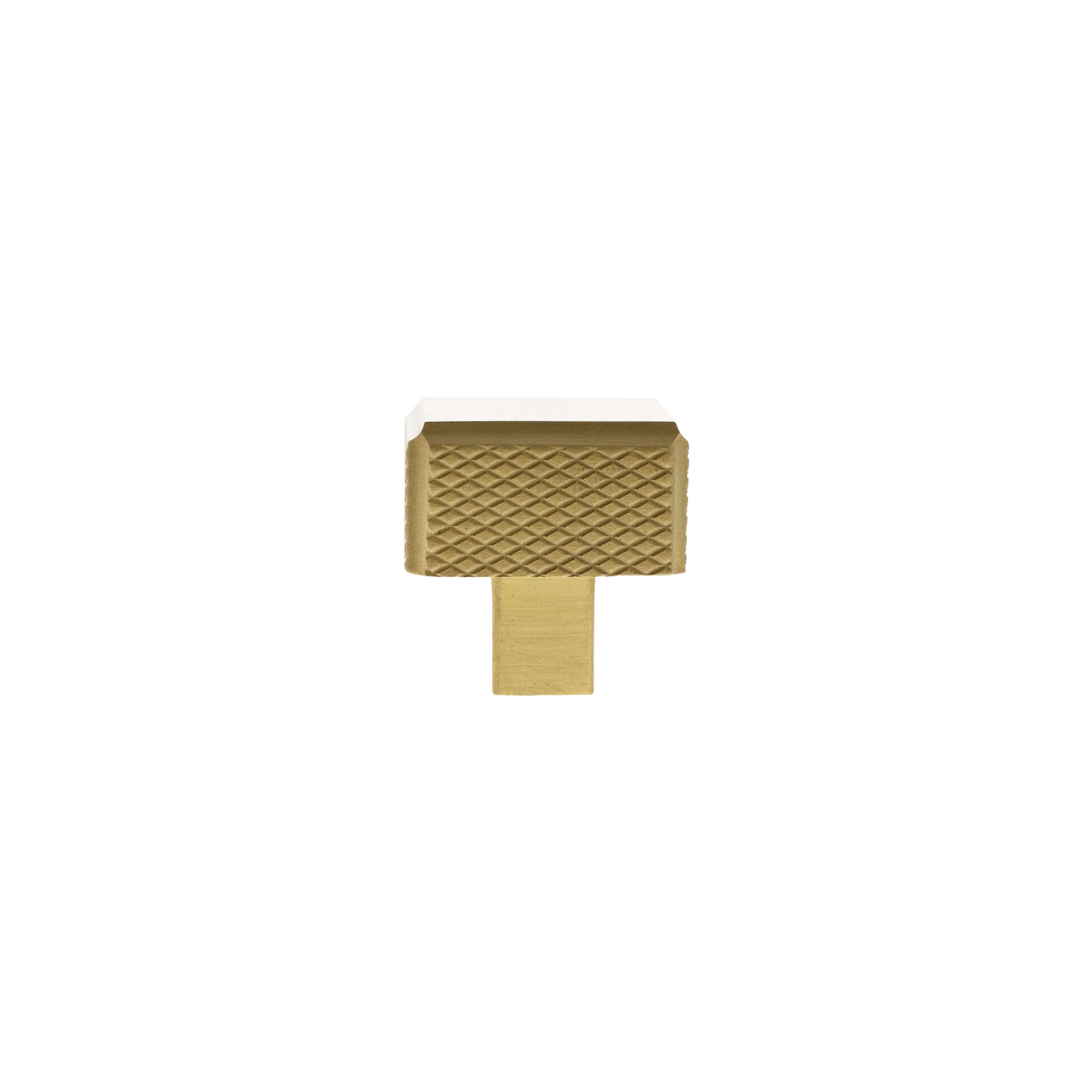Millhouse Brass Eiffel Knurled Square Cabinet Knob Handle - Image 3