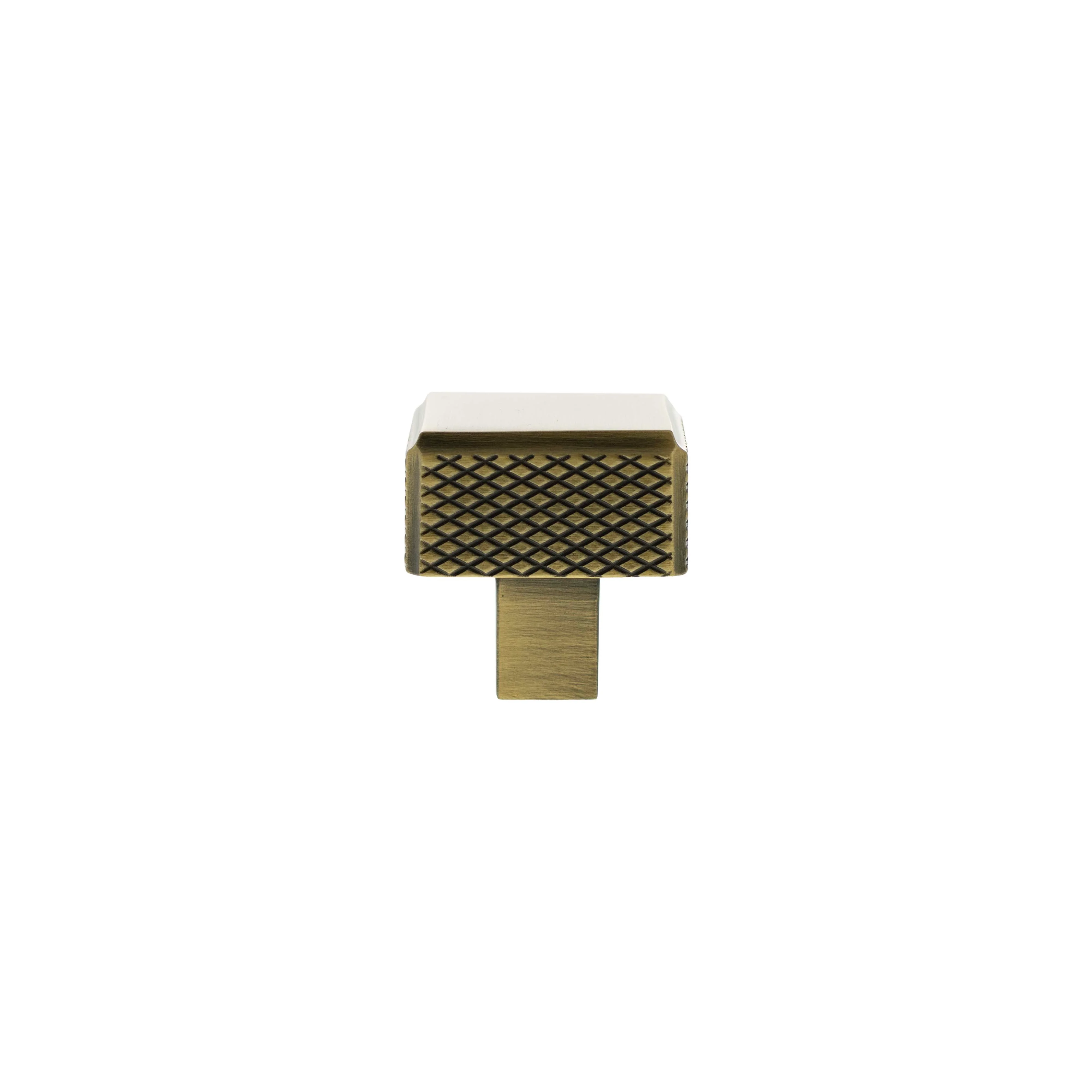 Millhouse Brass Eiffel Knurled Square Cabinet Knob Handle - Image 6