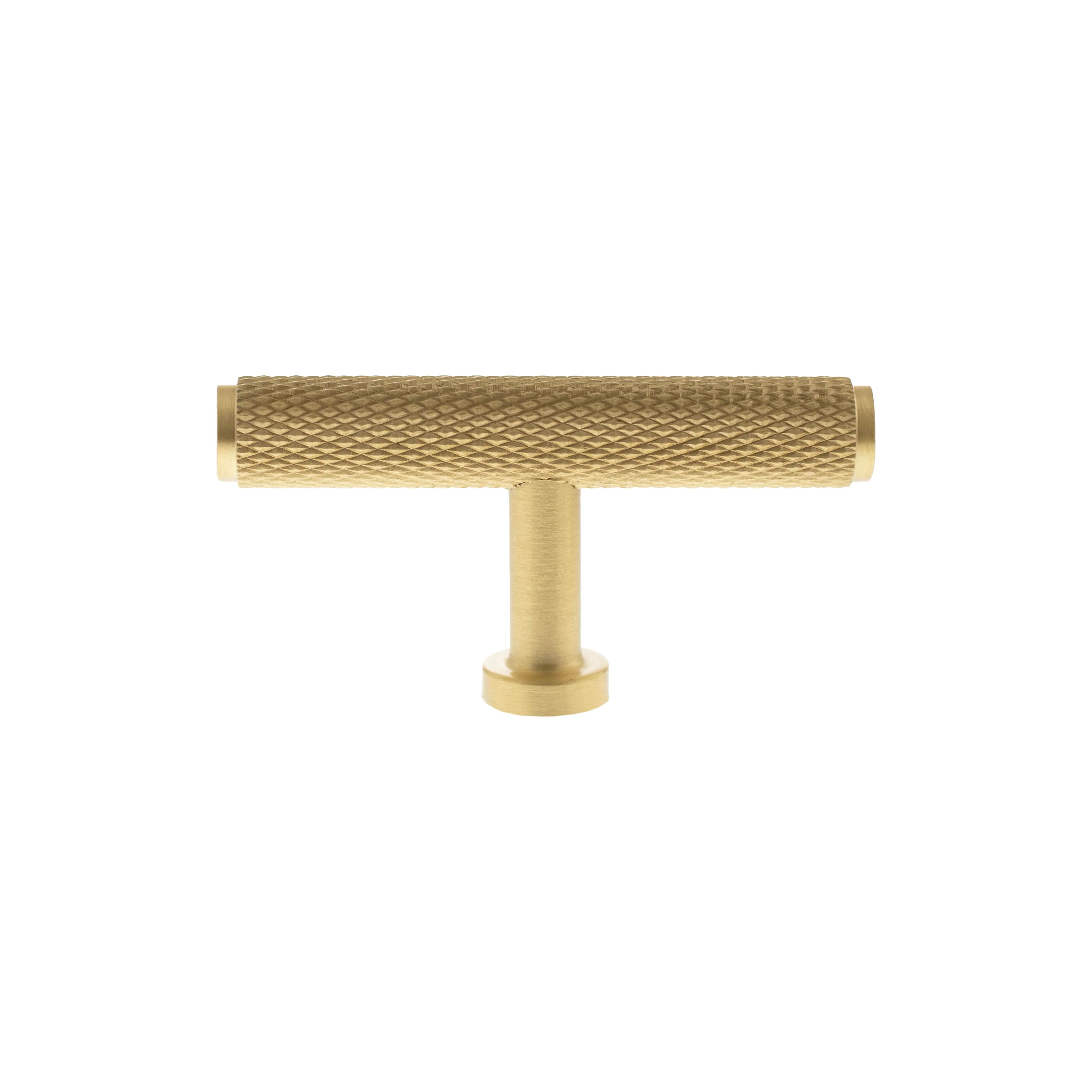 Millhouse Brass Eiffel Knurled T-Bar Cabinet Knob Handle - Image 3