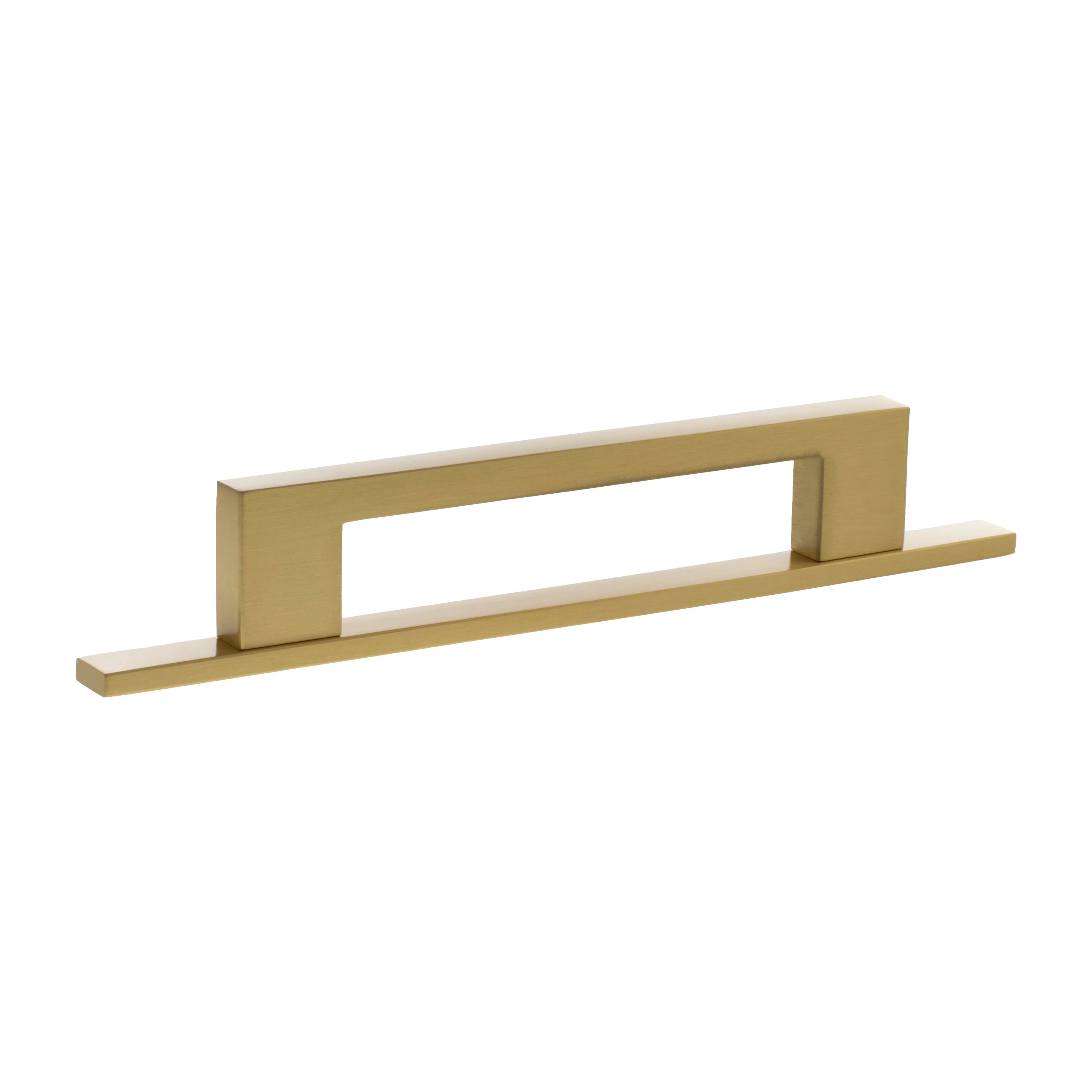 Millhouse Brass Empire Slim Cabinet Pull Handle on Backplate 128mm - Image 3