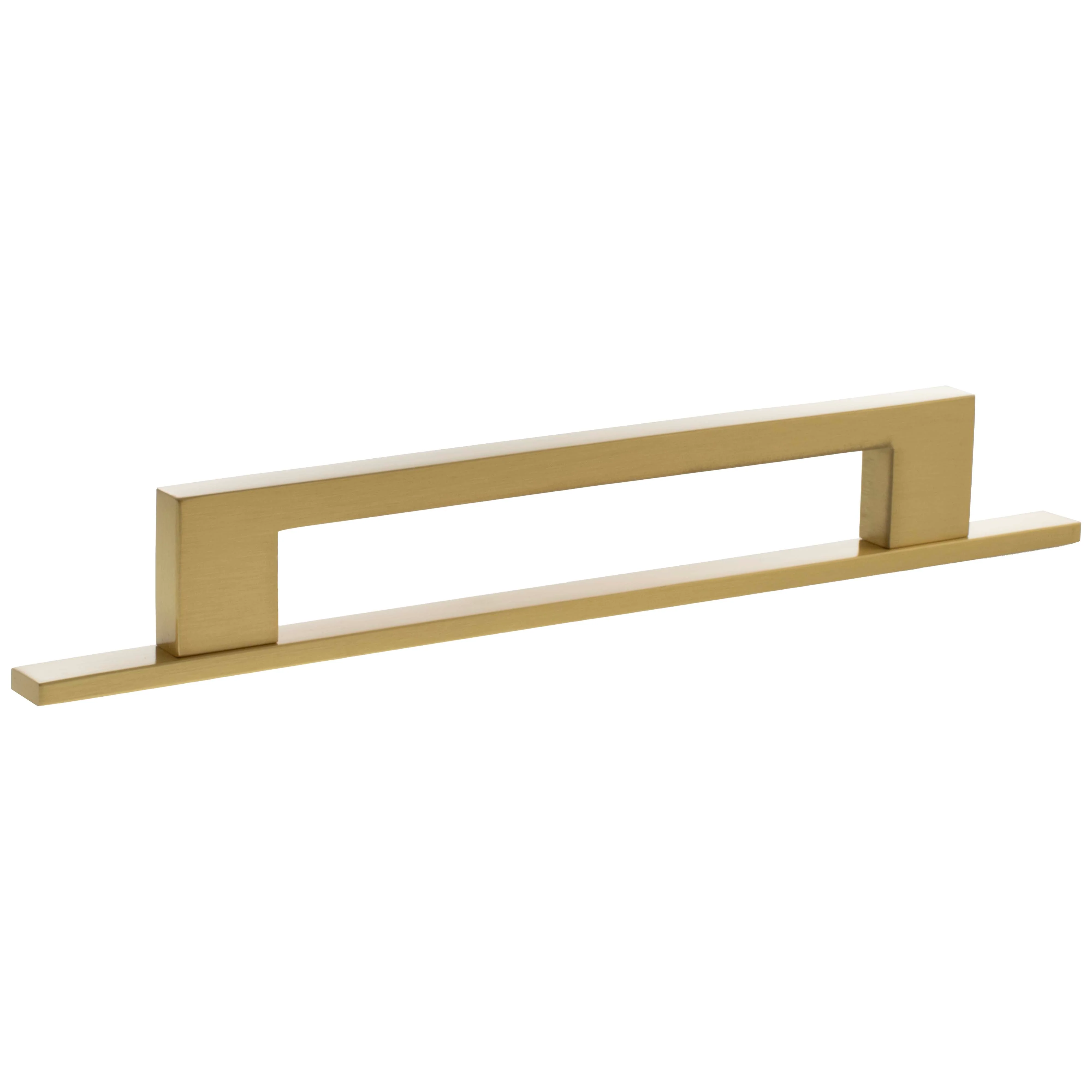 Millhouse Brass Empire Slim Cabinet Pull Handle on Backplate 160mm - Image 3