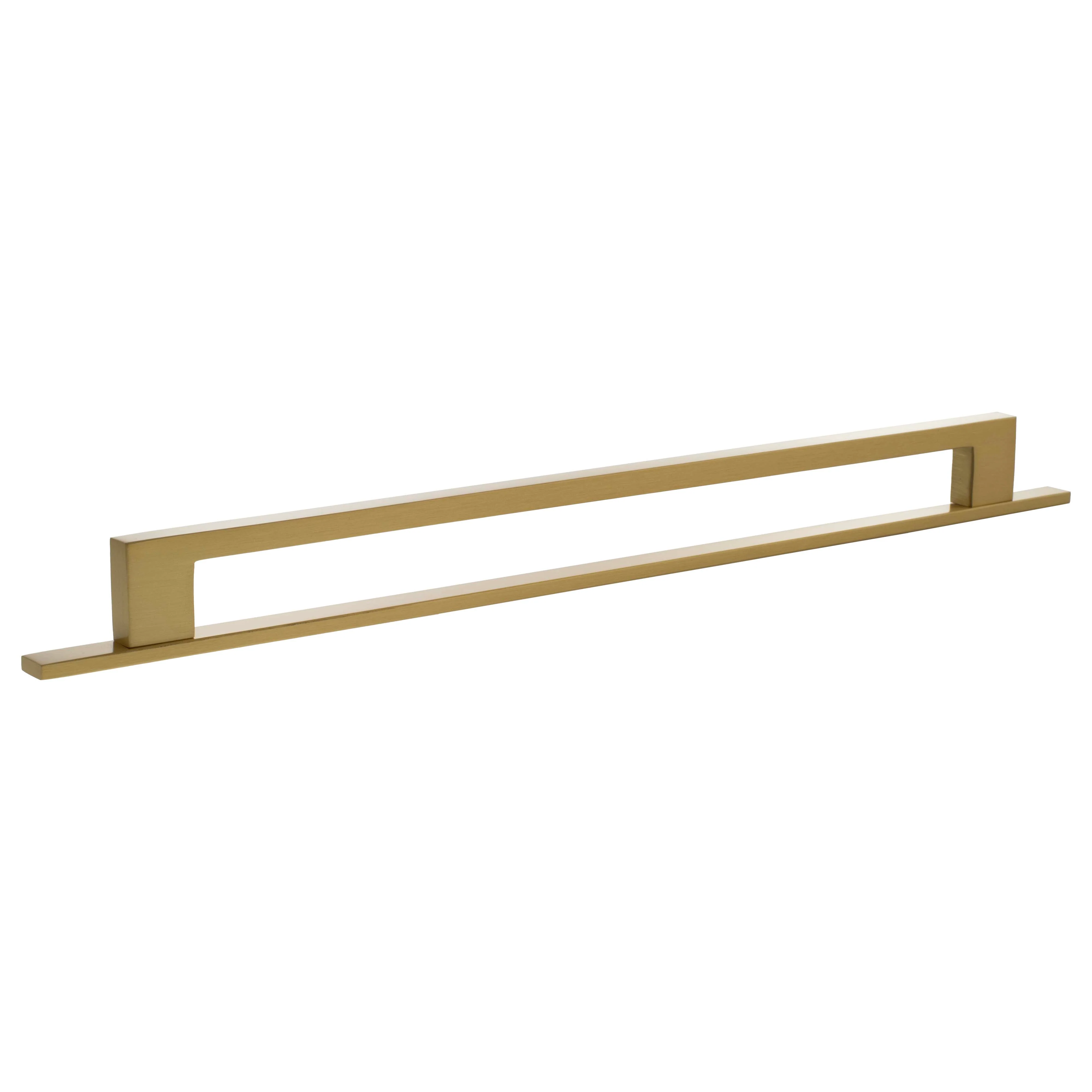 Millhouse Brass Empire Slim Cabinet Pull Handle on Backplate 320mm - Image 3