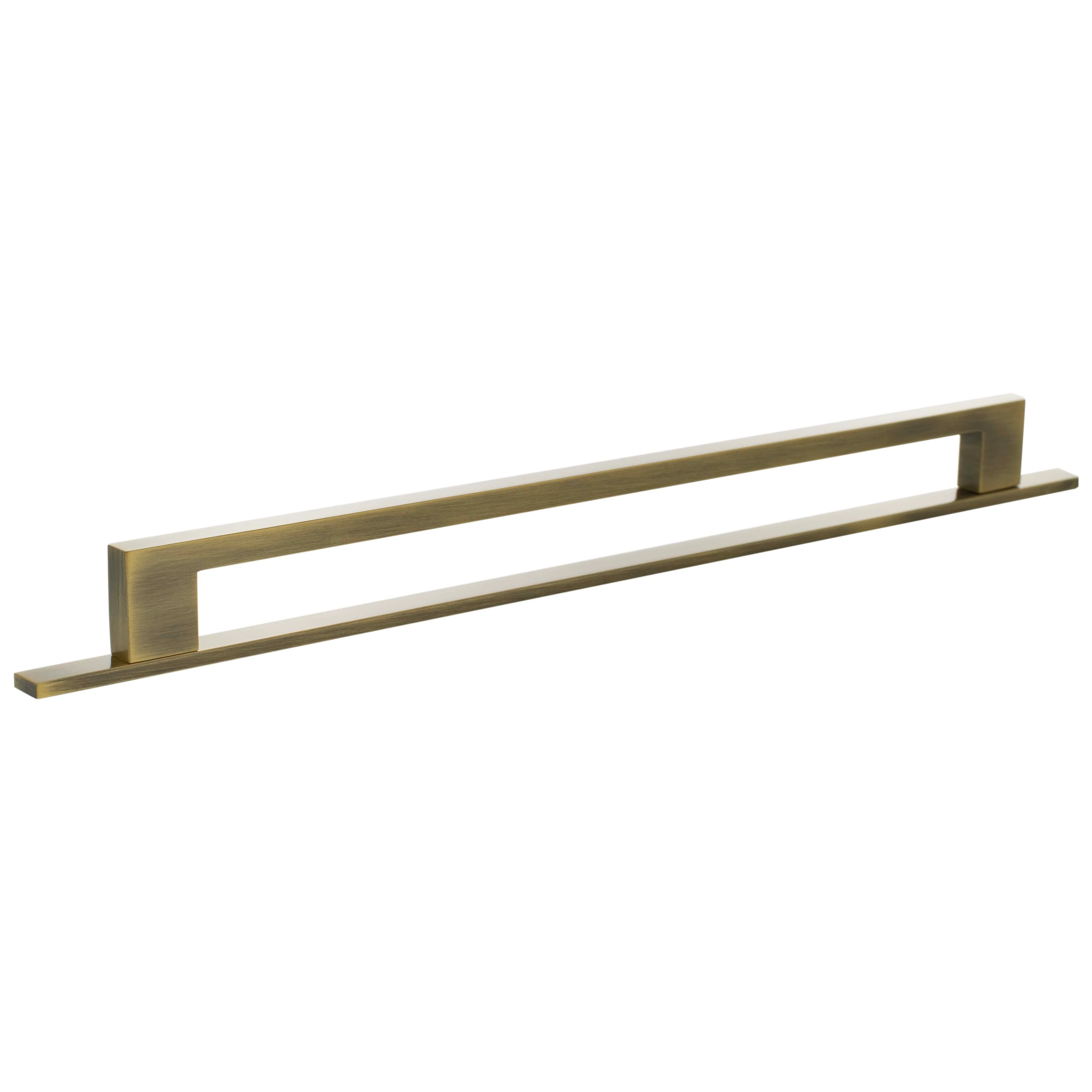 Millhouse Brass Empire Slim Cabinet Pull Handle on Backplate 320mm - Image 6