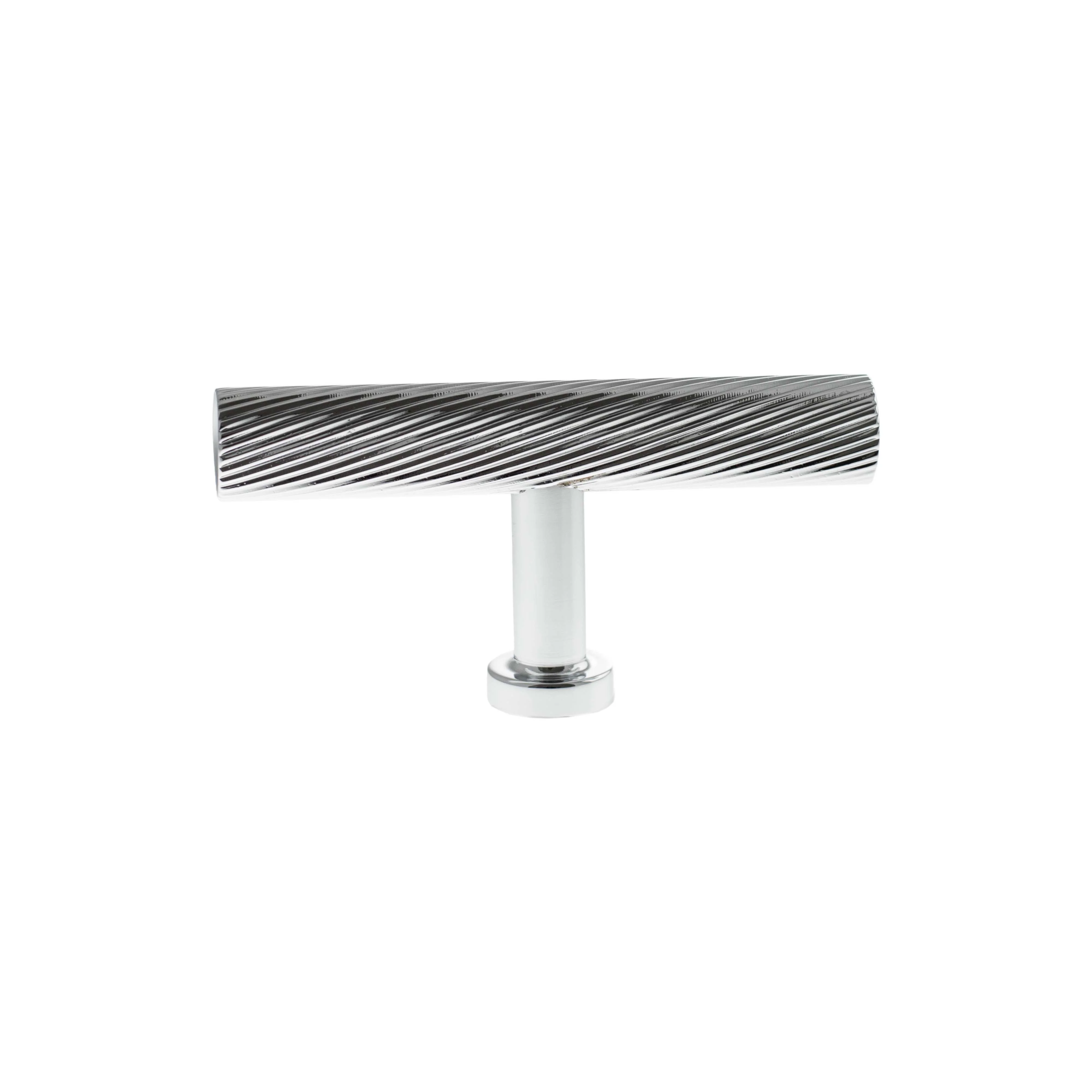 Millhouse Brass Paddington Spiral T-Bar Cabinet Knob Handle - Image 4