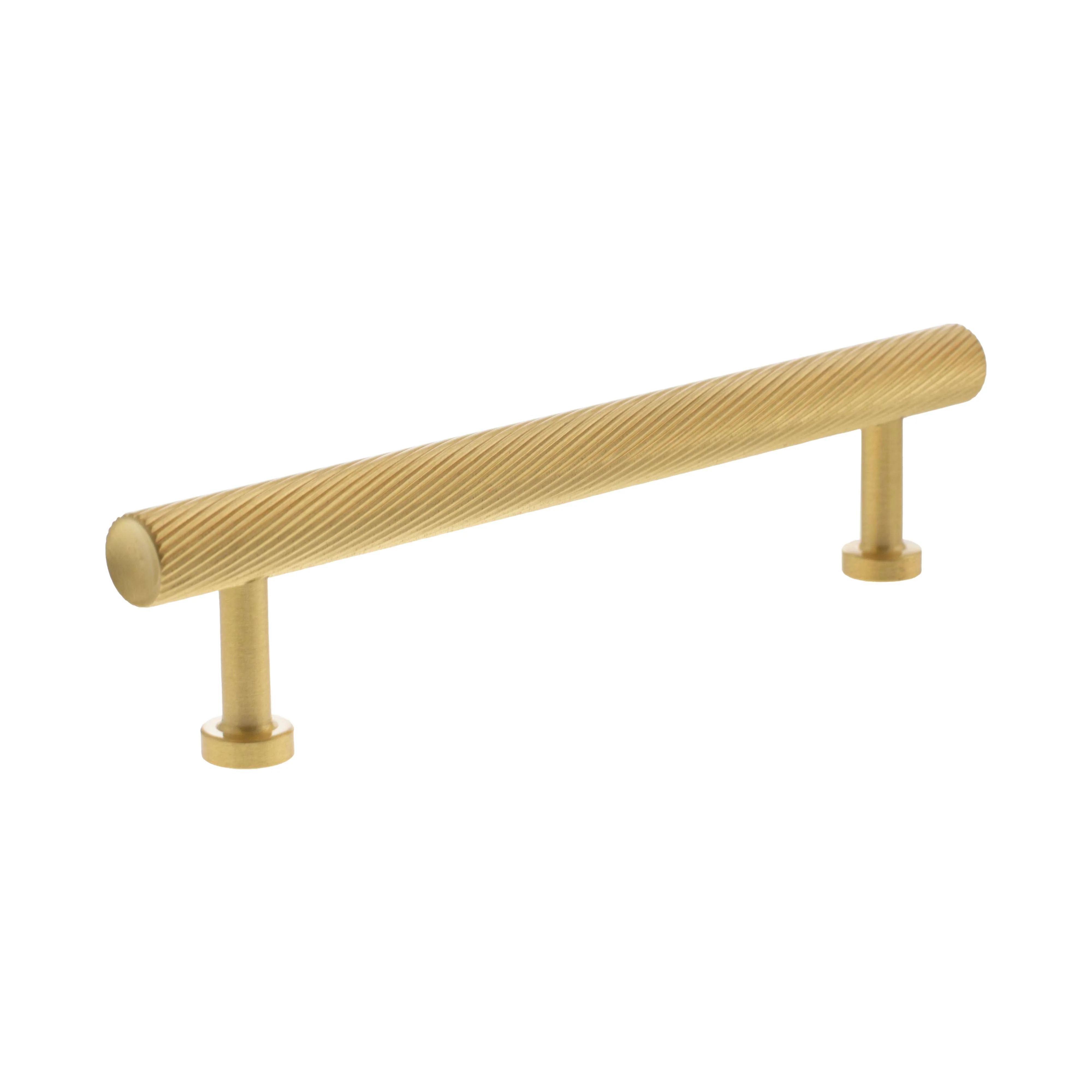 Millhouse Brass Paddington Spiral T-Bar Cabinet Pull Handle 128mm - Image 3