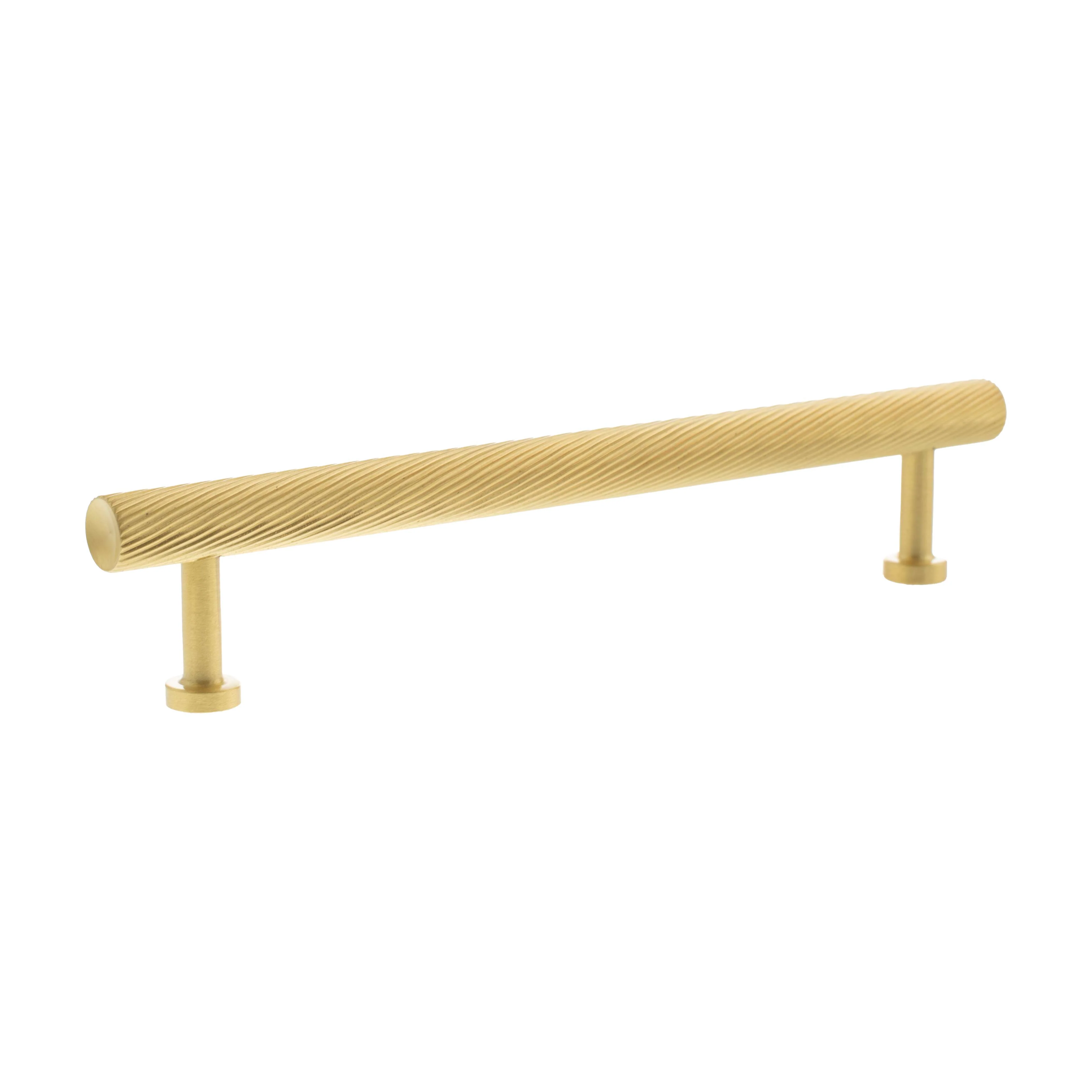Millhouse Brass Paddington Spiral T-Bar Cabinet Pull Handle 160mm - Image 3