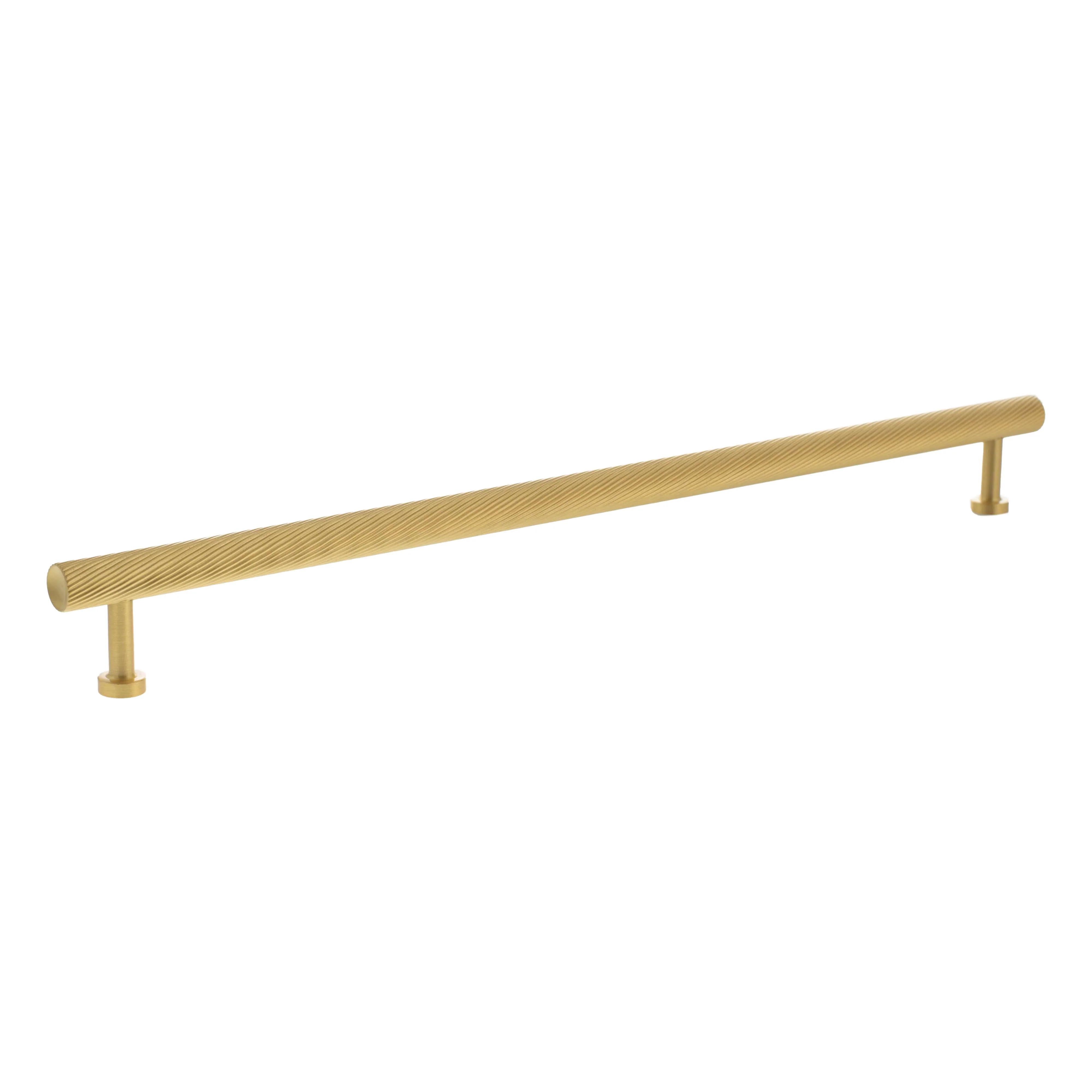 Millhouse Brass Paddington Spiral T-Bar Cabinet Pull Handle 320mm - Image 3