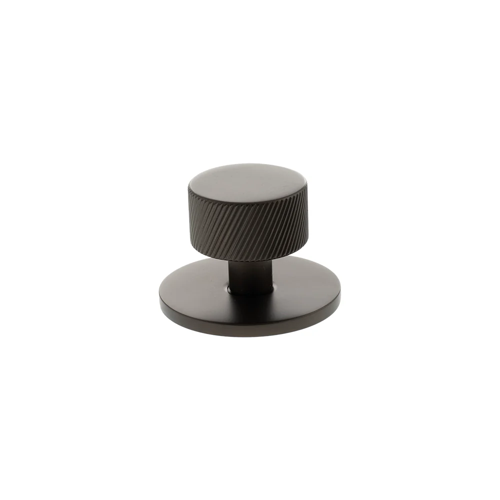 Millhouse Brass Paddington Spiral Round Cabinet Knob Handle on Backplate