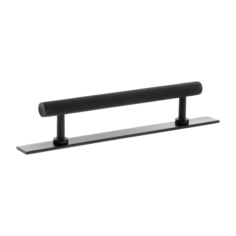 Millhouse Brass Paddington Spiral T-Bar Cabinet Pull Handle on Backplate 128mm - Image 5