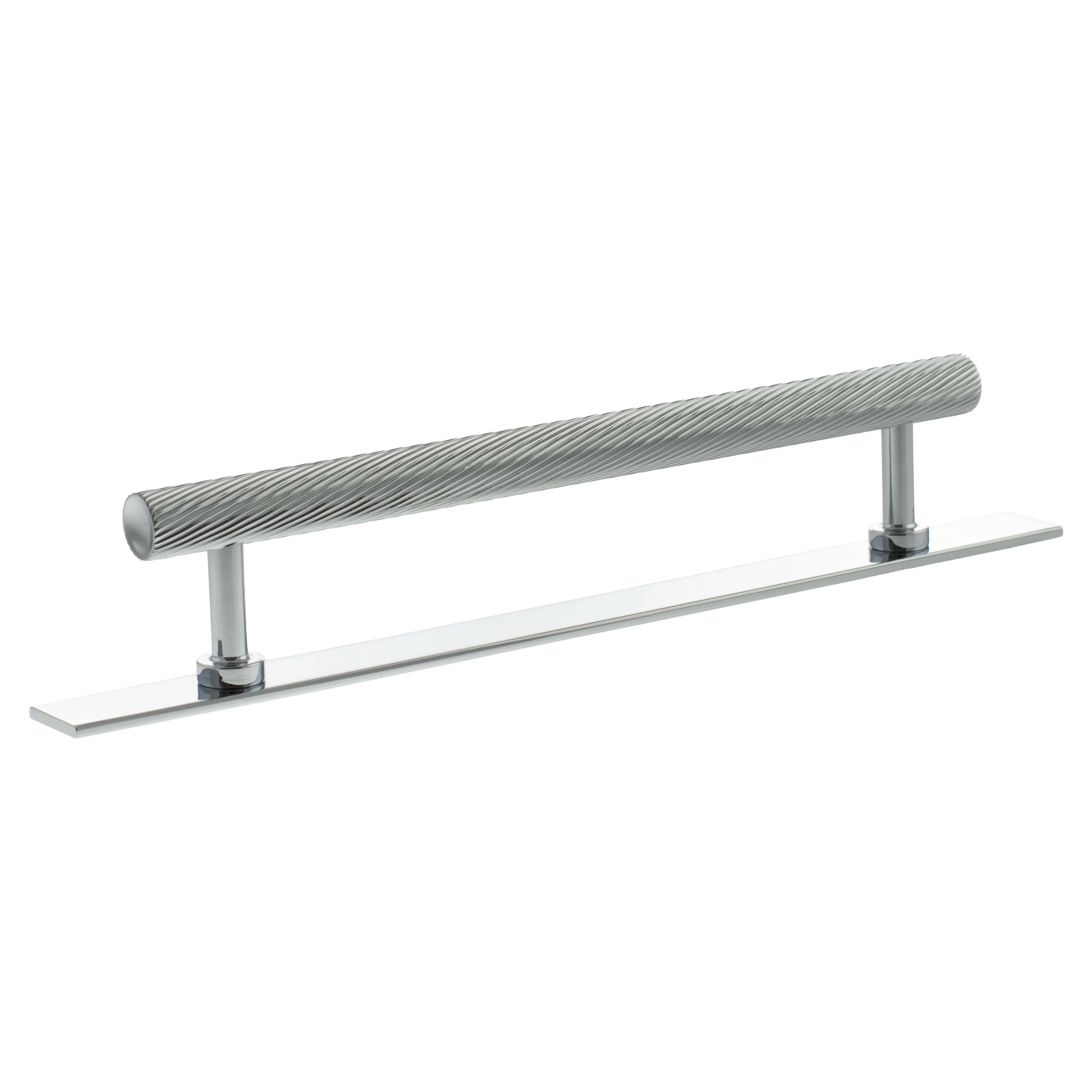 Millhouse Brass Paddington Spiral T-Bar Cabinet Pull Handle on Backplate 160mm - Image 4