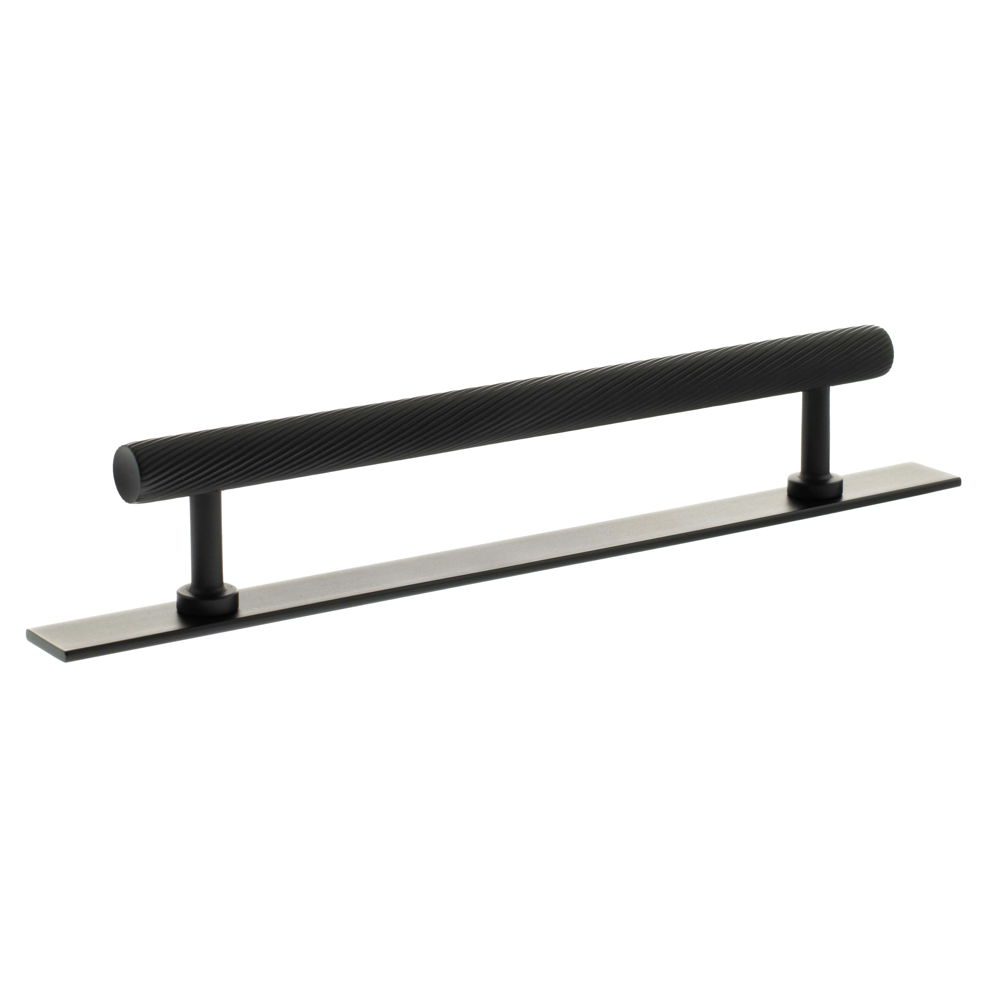 Millhouse Brass Paddington Spiral T-Bar Cabinet Pull Handle on Backplate 160mm - Image 5