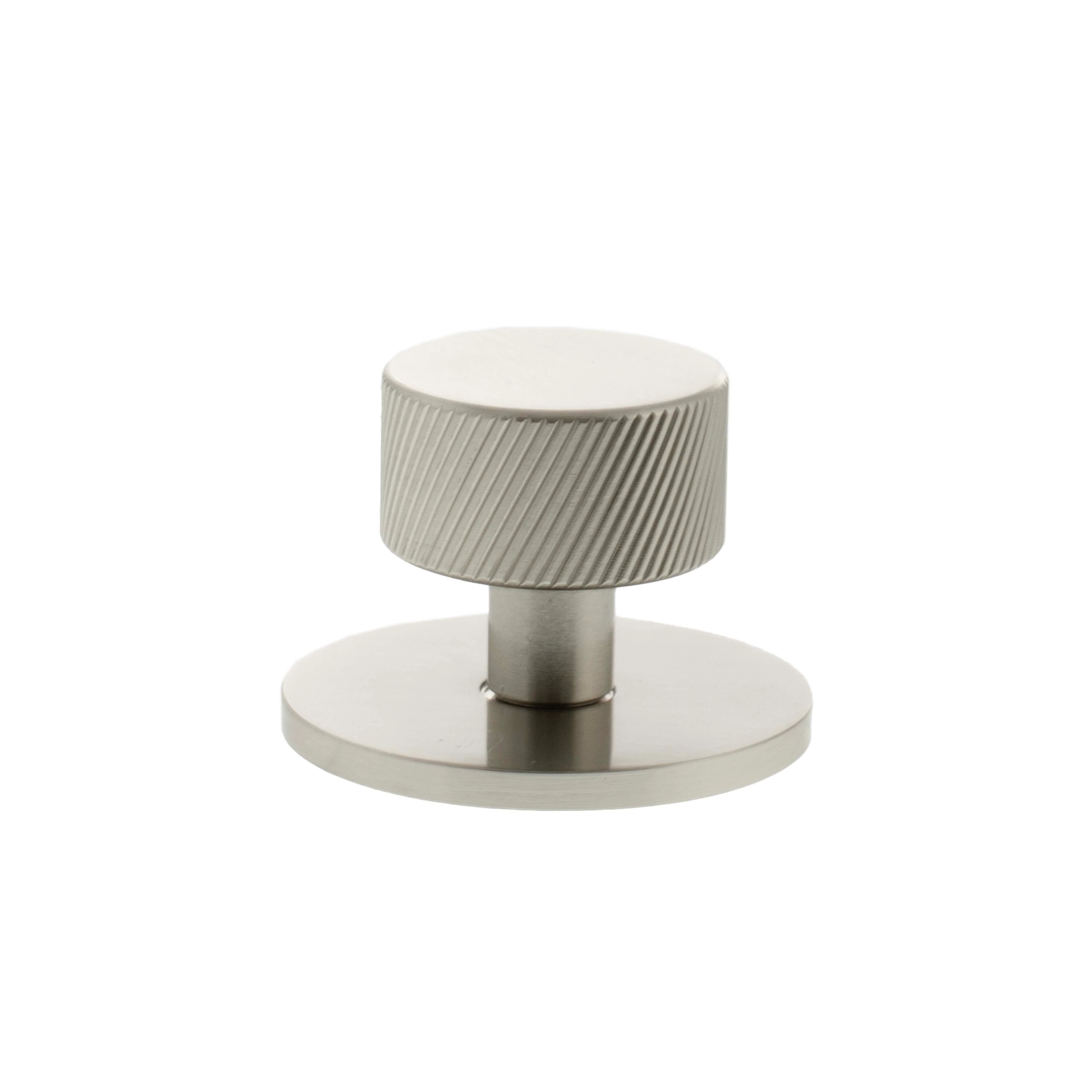 Millhouse Brass Paddington Spiral Round Cabinet Knob Handle on Backplate - Image 2