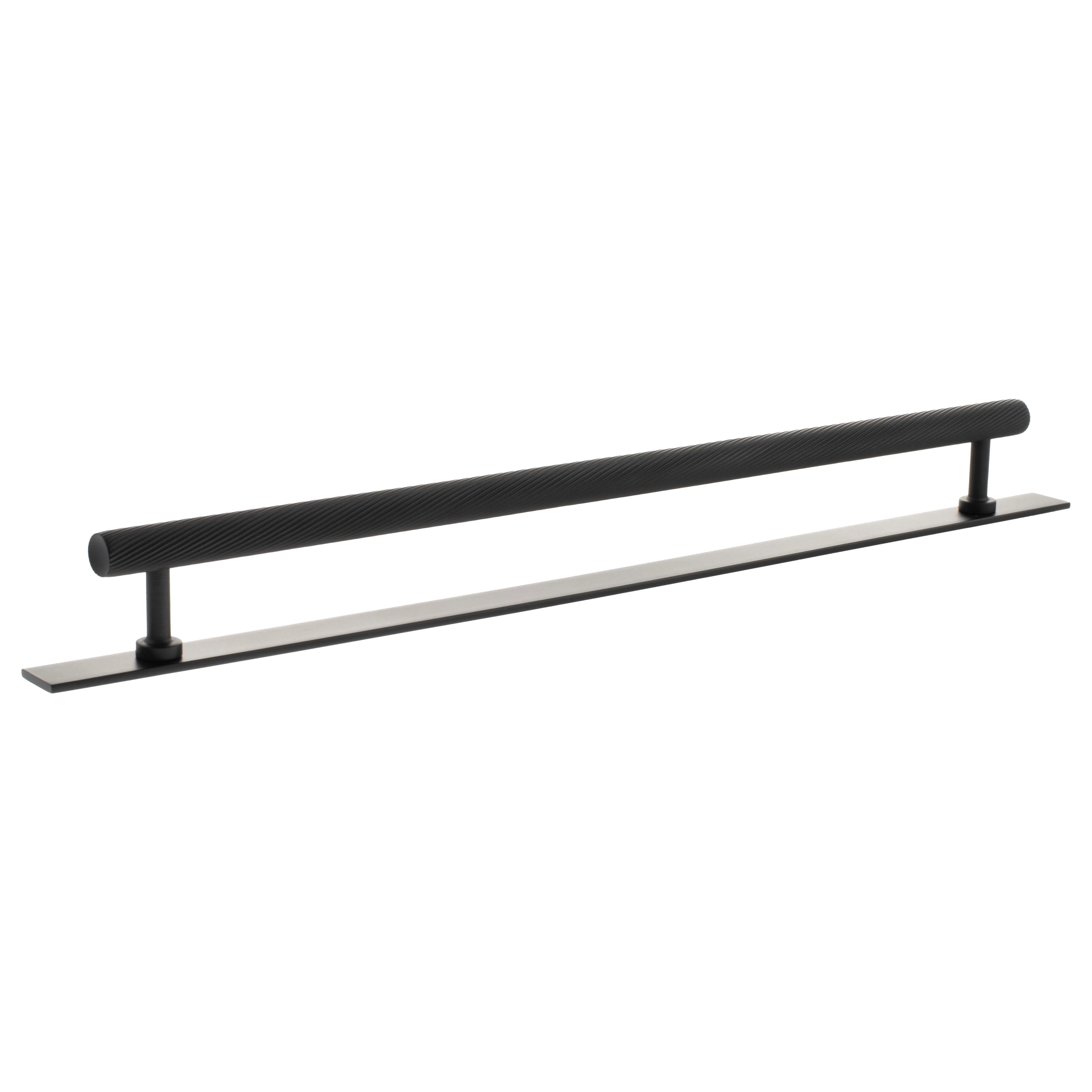 Millhouse Brass Paddington Spiral T-Bar Cabinet Pull Handle on Backplate 320mm - Image 5