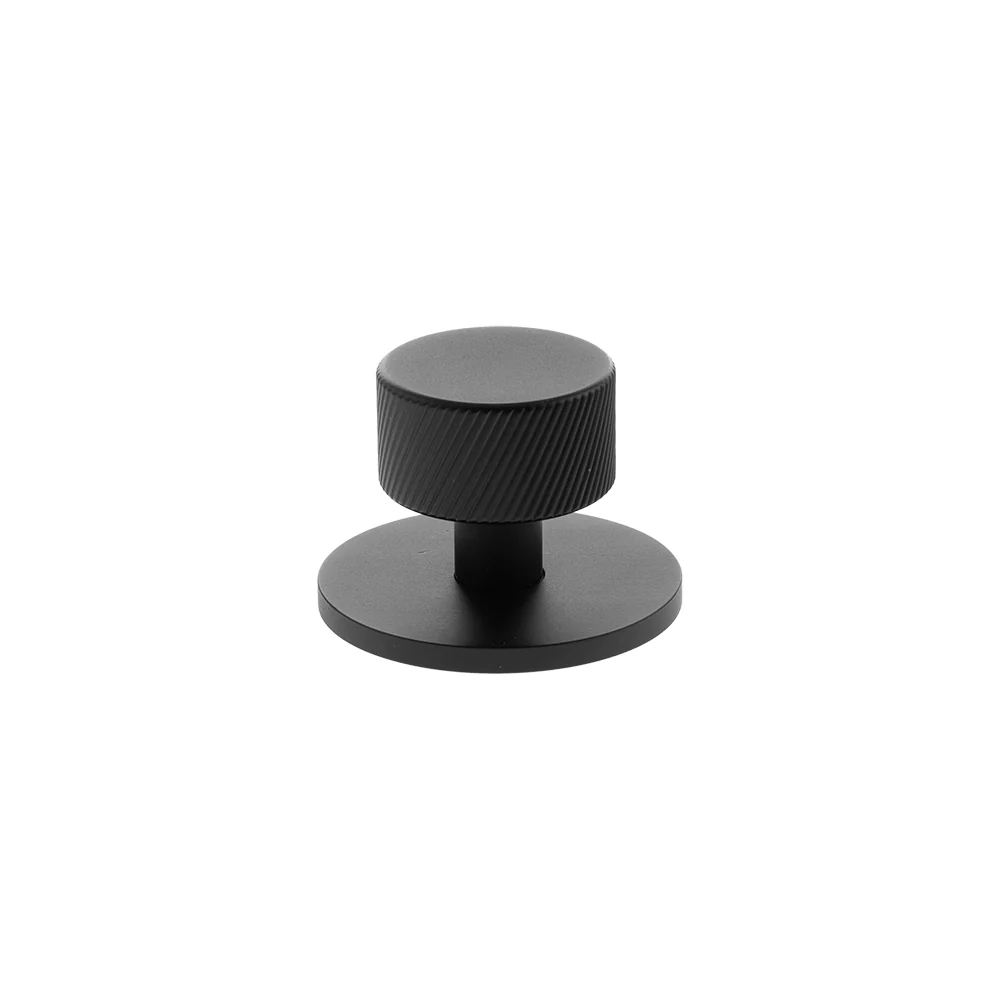 Millhouse Brass Paddington Spiral Round Cabinet Knob Handle on Backplate - Image 5