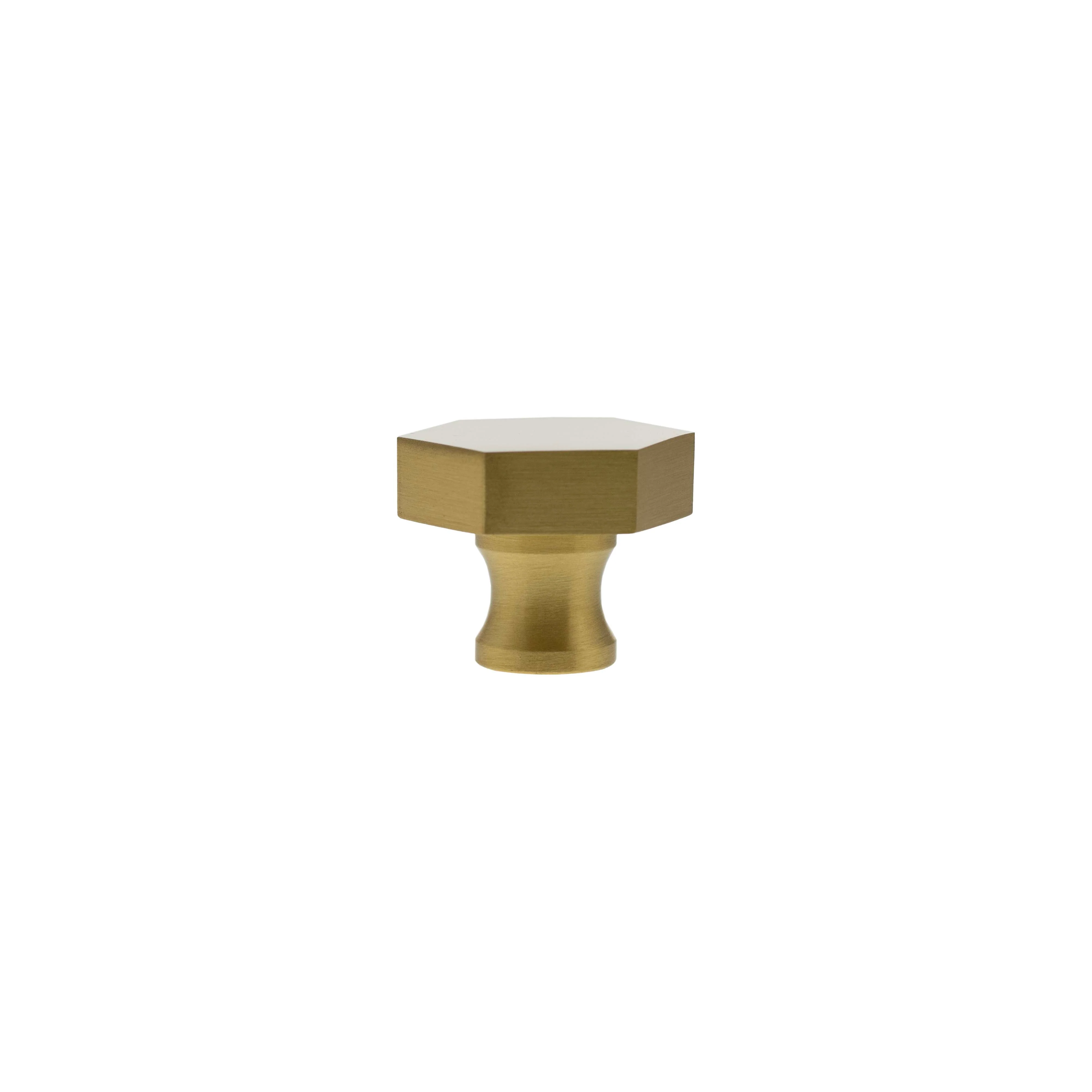 Millhouse Brass Pennington Hexagonal Cabinet Knob Handle - Image 3