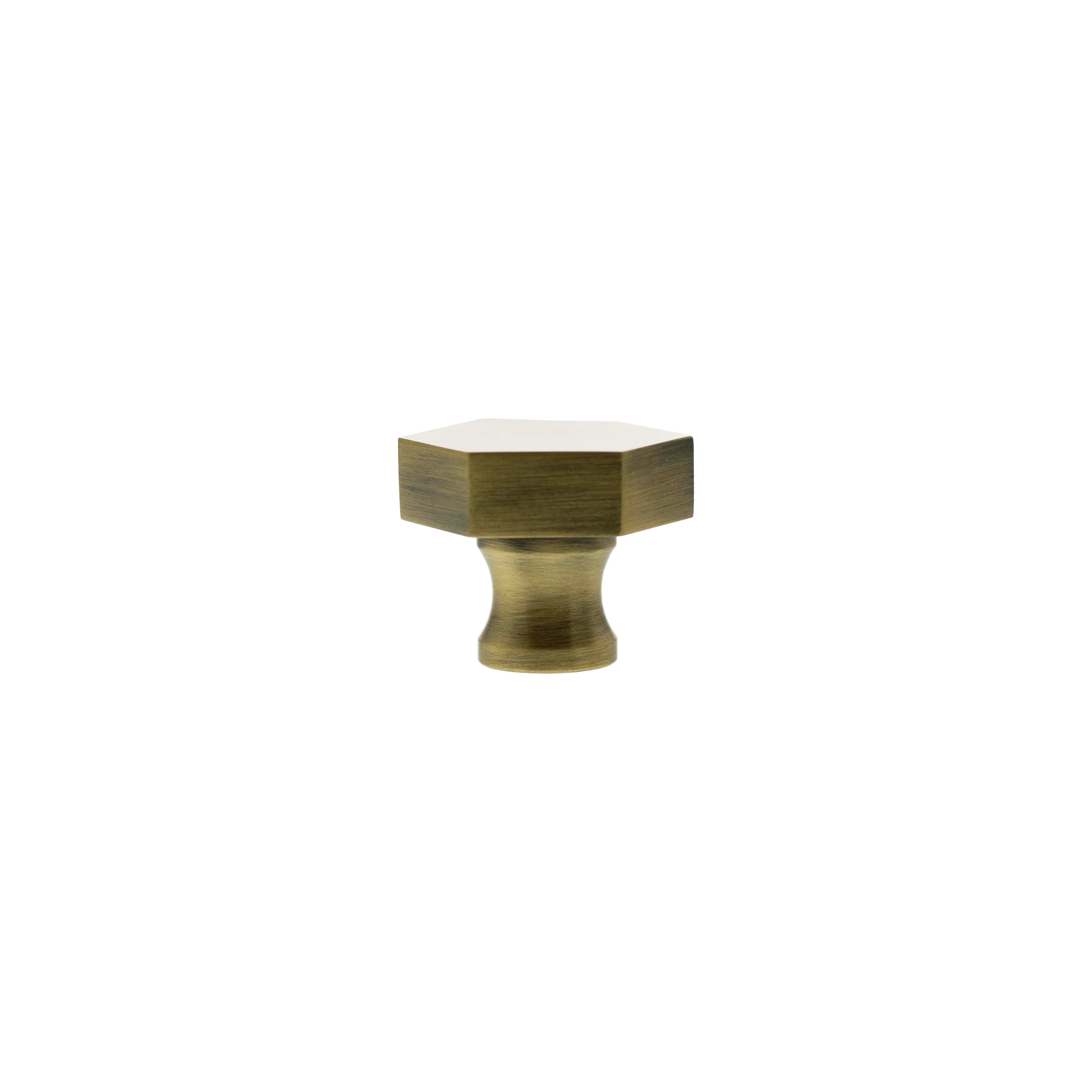 Millhouse Brass Pennington Hexagonal Cabinet Knob Handle - Image 6